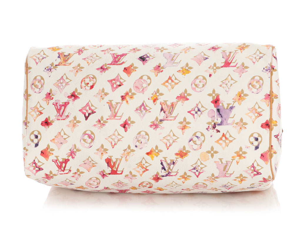 Louis Vuitton White Watercolor Aquarelle Speedy 35