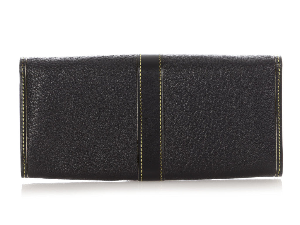 Louis Vuitton Black Suhali Le Favori Wallet