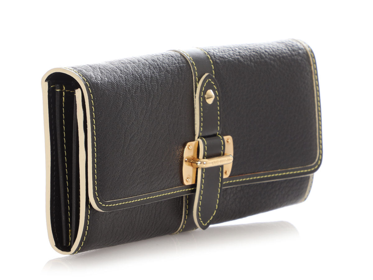 Louis Vuitton Black Suhali Le Favori Wallet