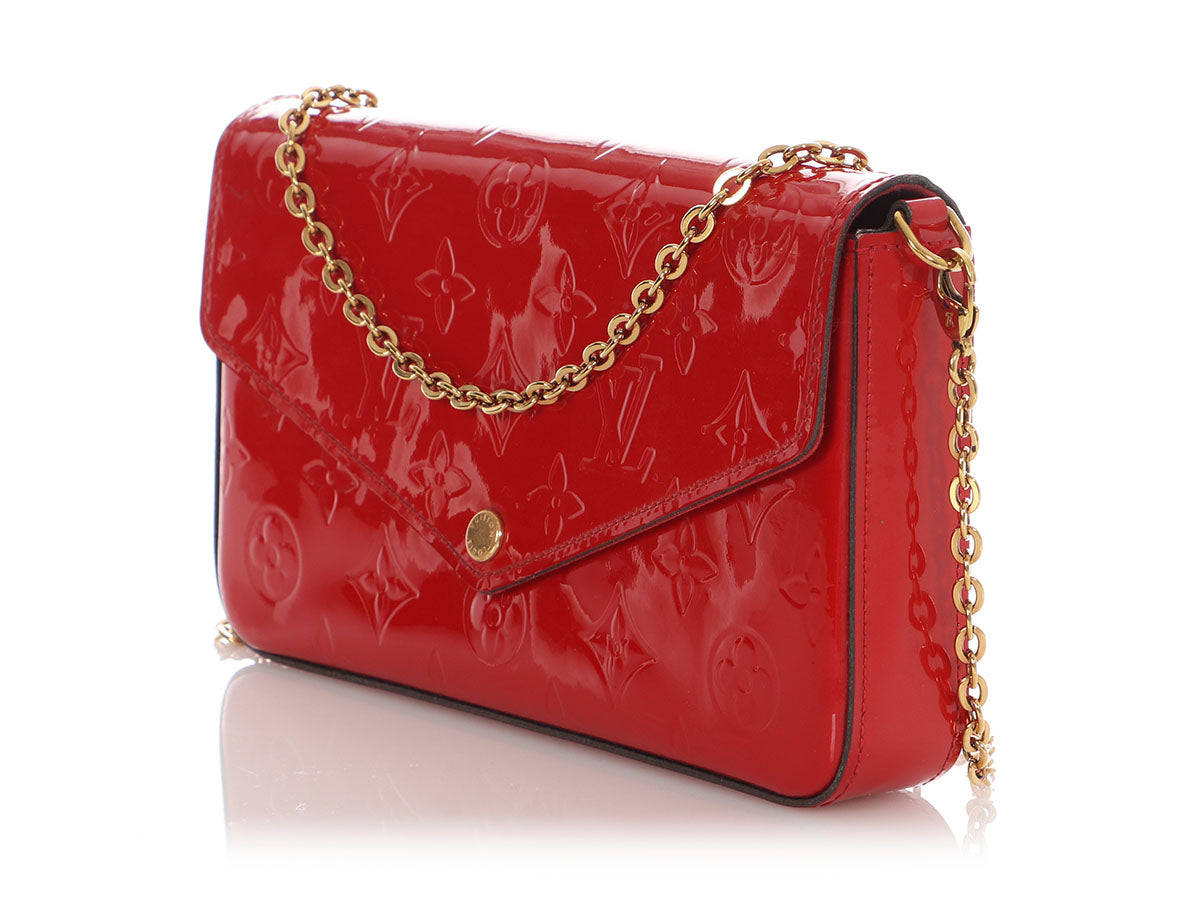 Louis Vuitton Red Vernis FÃ©licie Pochette