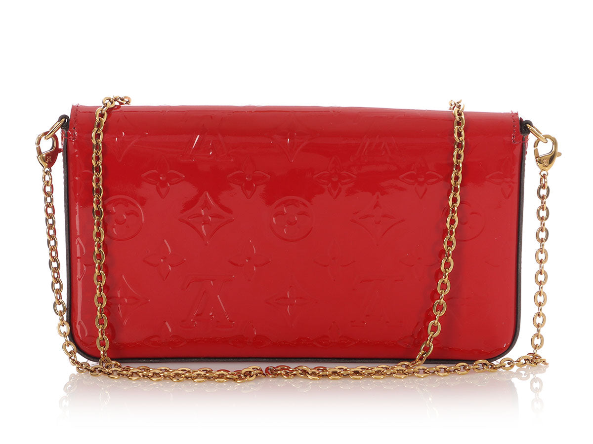 Louis Vuitton Red Vernis FÃ©licie Pochette