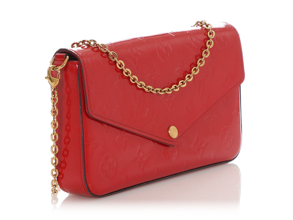 Louis Vuitton Red Vernis FÃ©licie Pochette