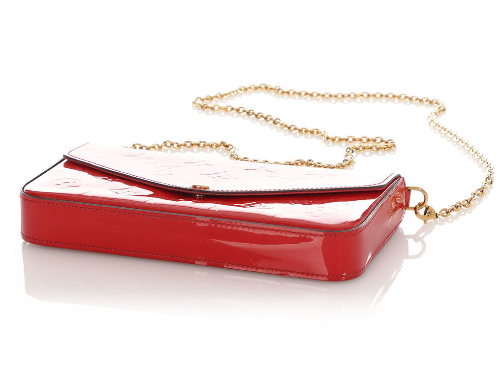 Louis Vuitton Red Vernis FÃ©licie Pochette
