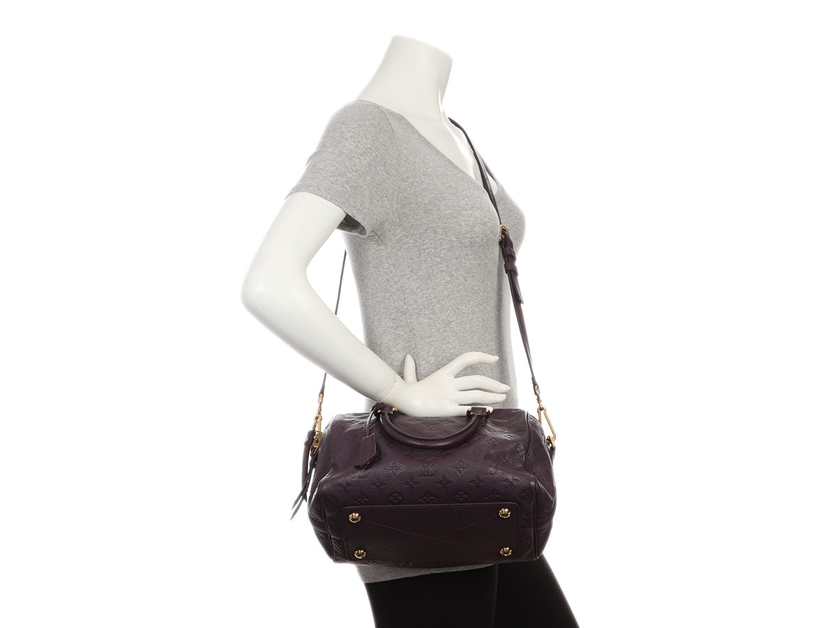 Louis Vuitton Aubergine Empreinte Speedy BandouliÃ¨re 25