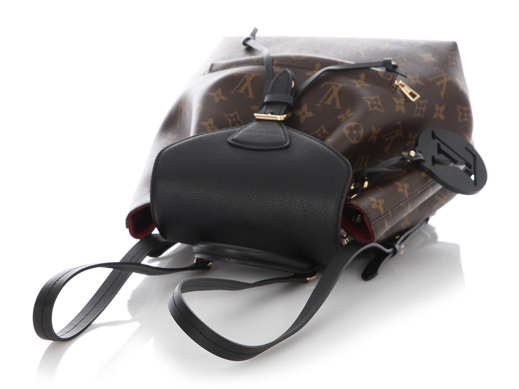 Louis Vuitton Monogram and Black Leather Montsouris PM NM