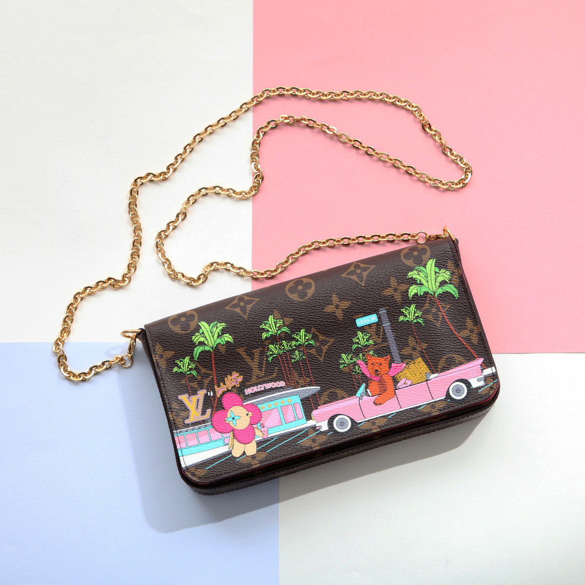 Louis Vuitton 2021 Monogram Christmas Animation Hollywood FÃ©licie Pochette