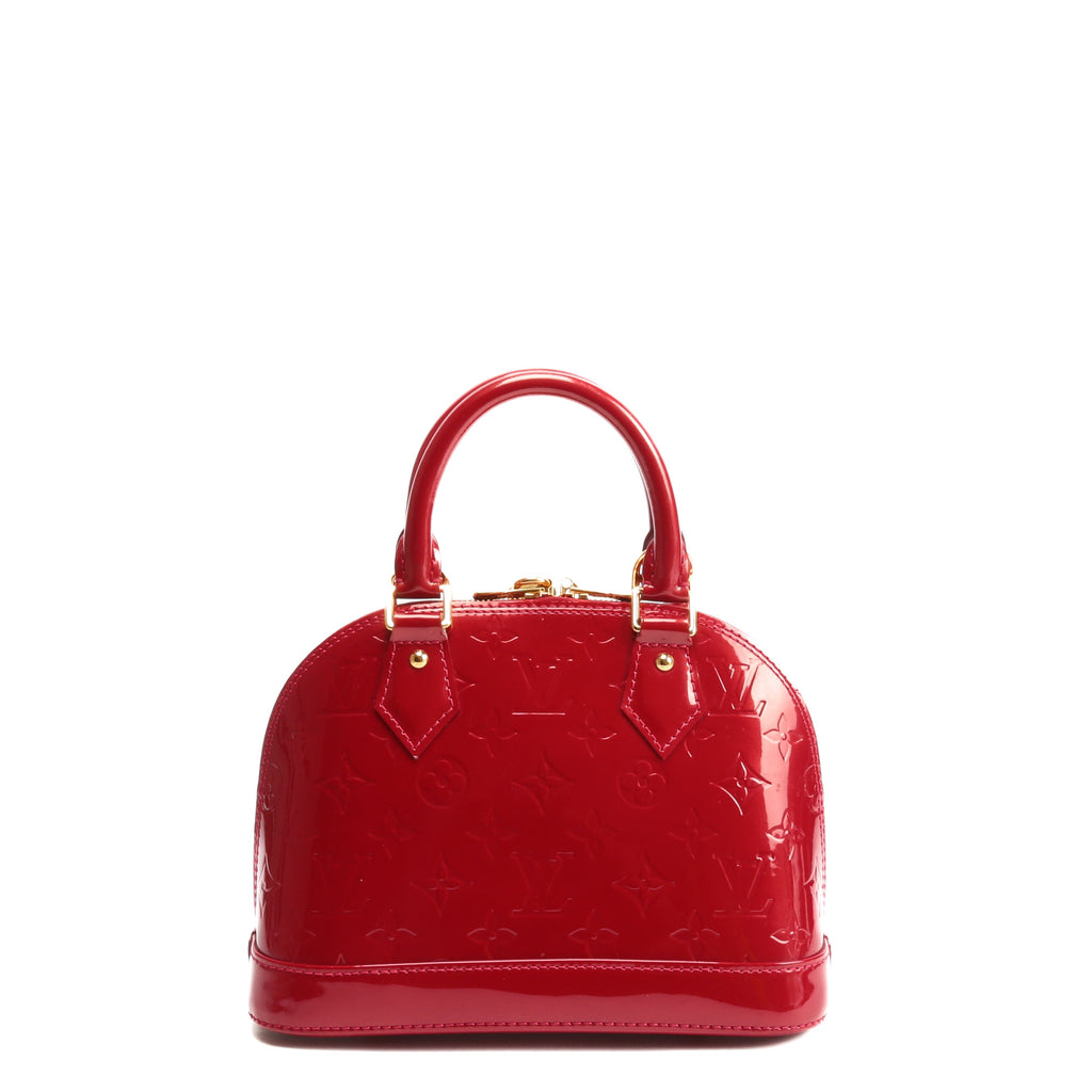 LOUIS VUITTON Monogram Vernis Alma BB Red