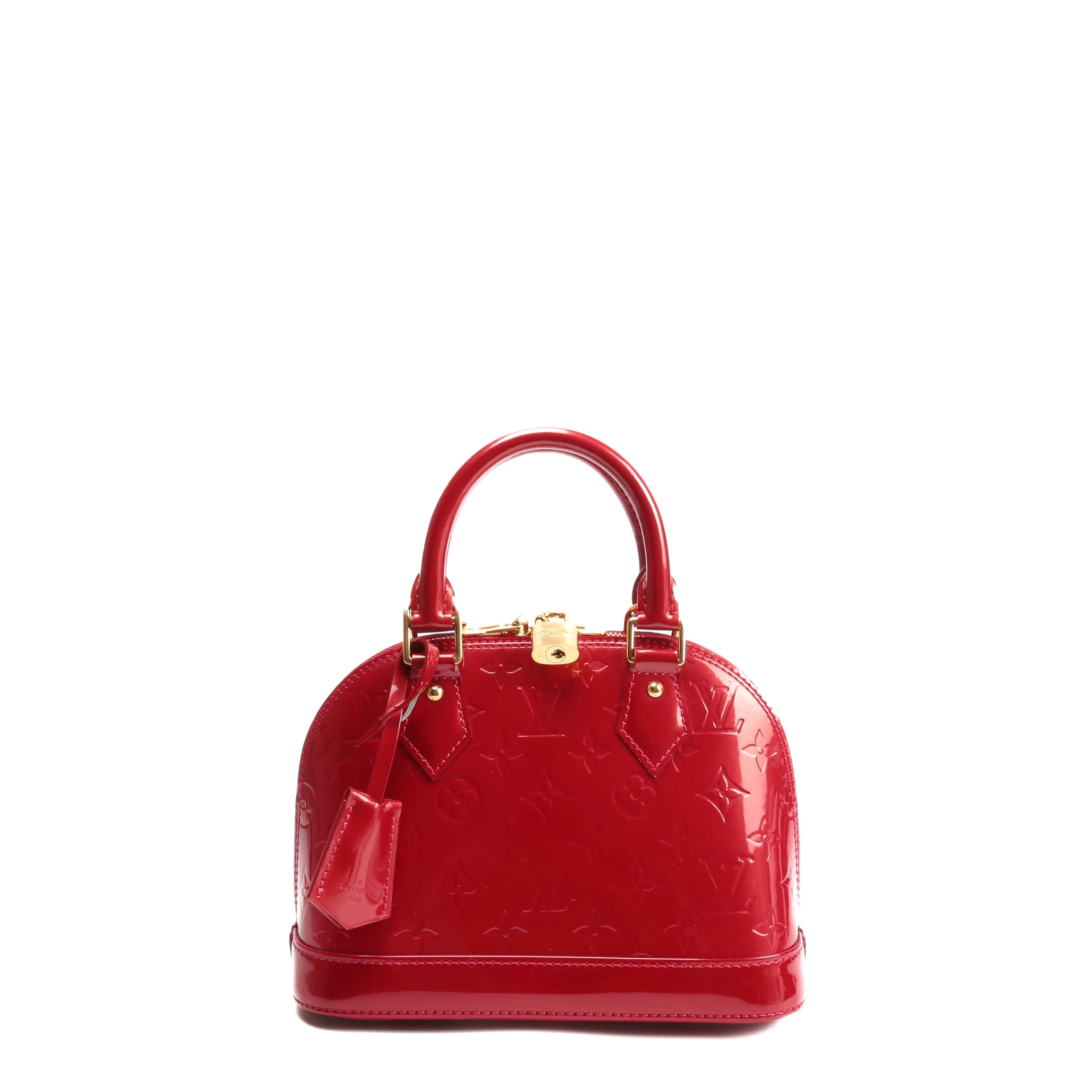 LOUIS VUITTON Monogram Vernis Alma BB Red