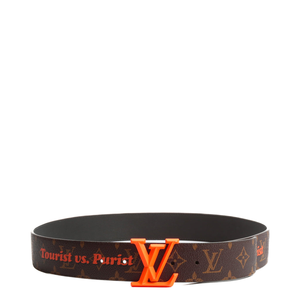 LOUIS VUITTON Pyramide 40 MM Reversable Belt Mono w/orange