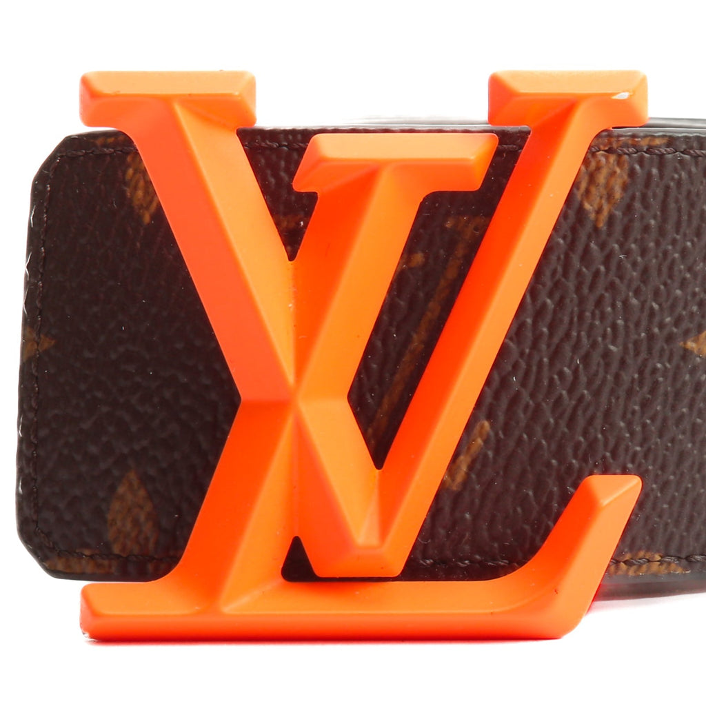 LOUIS VUITTON Pyramide 40 MM Reversable Belt Mono w/orange