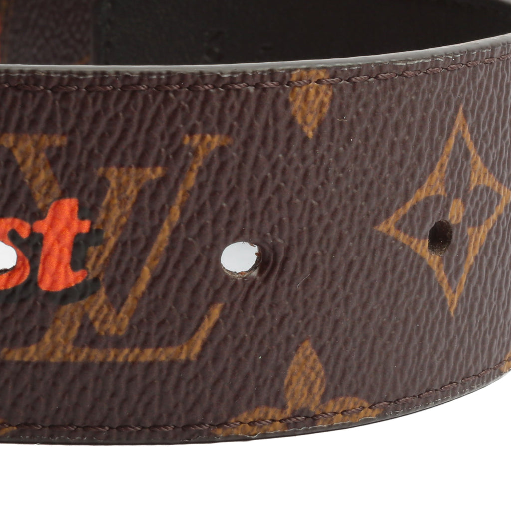 LOUIS VUITTON Pyramide 40 MM Reversable Belt Mono w/orange