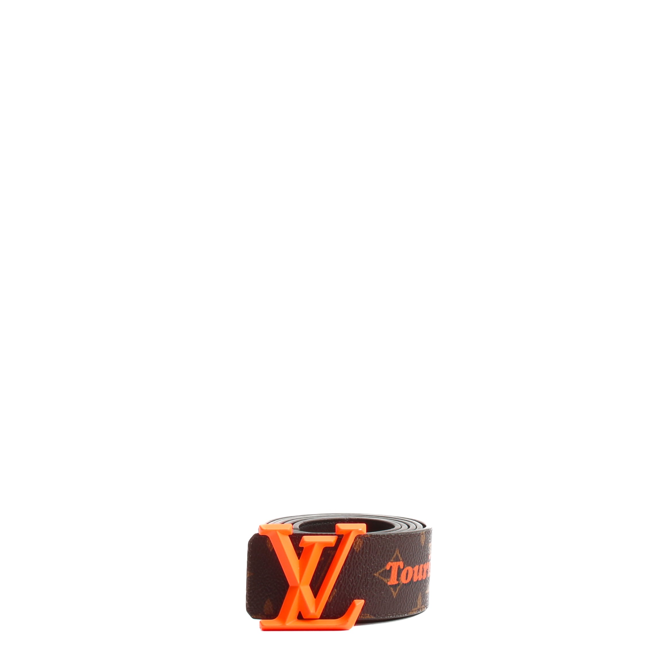 LOUIS VUITTON Pyramide 40 MM Reversable Belt Mono w/orange