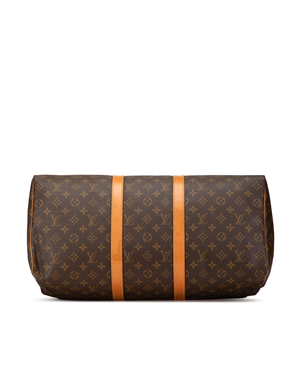 Monogram Canvas Keepall with Vachetta Leather Trim and Top Zip Closure