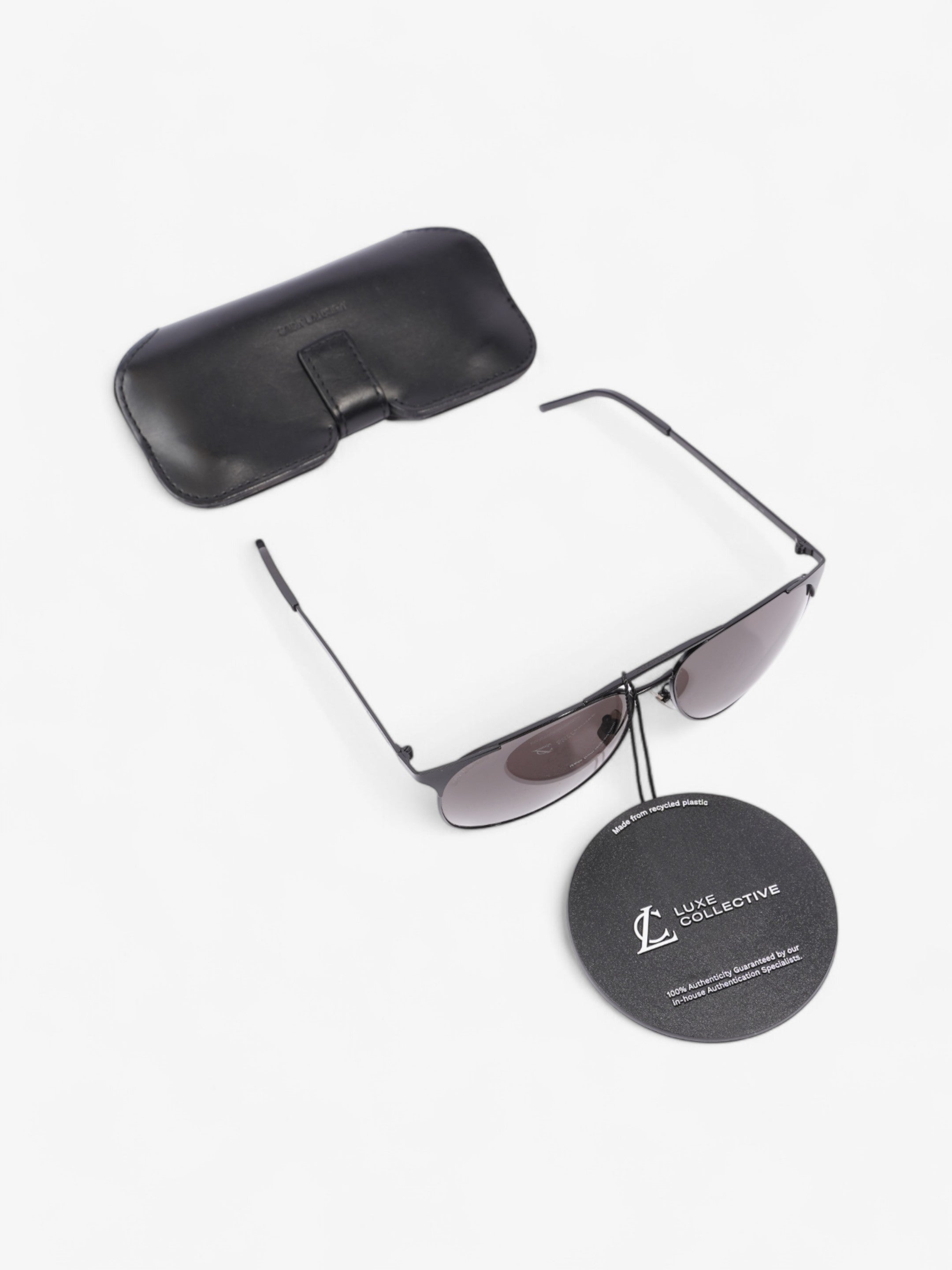Saint Laurent Classic Aviator Sunglasses Black Acetate 145mm