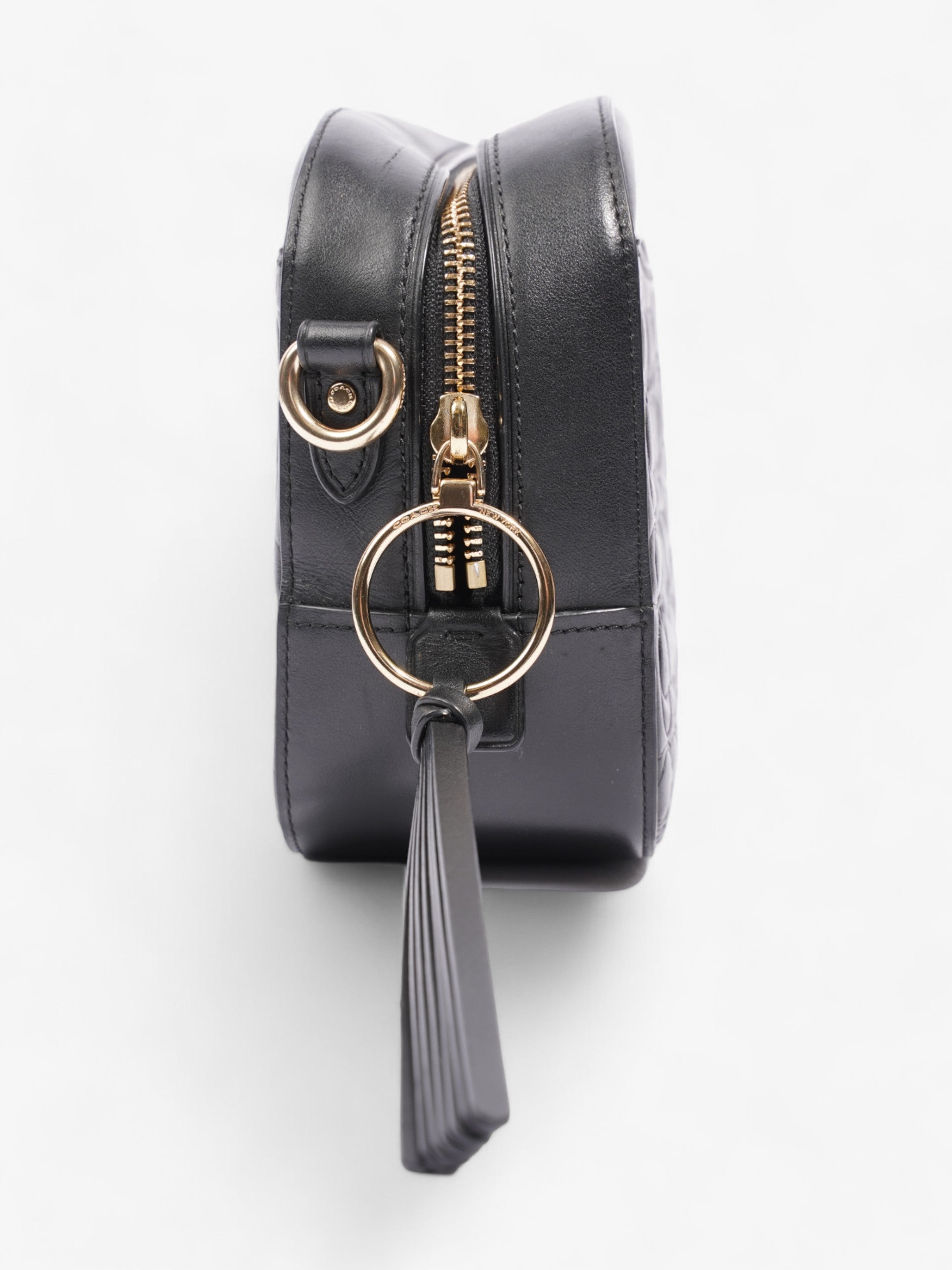 Coach Camera Bag Black Leather