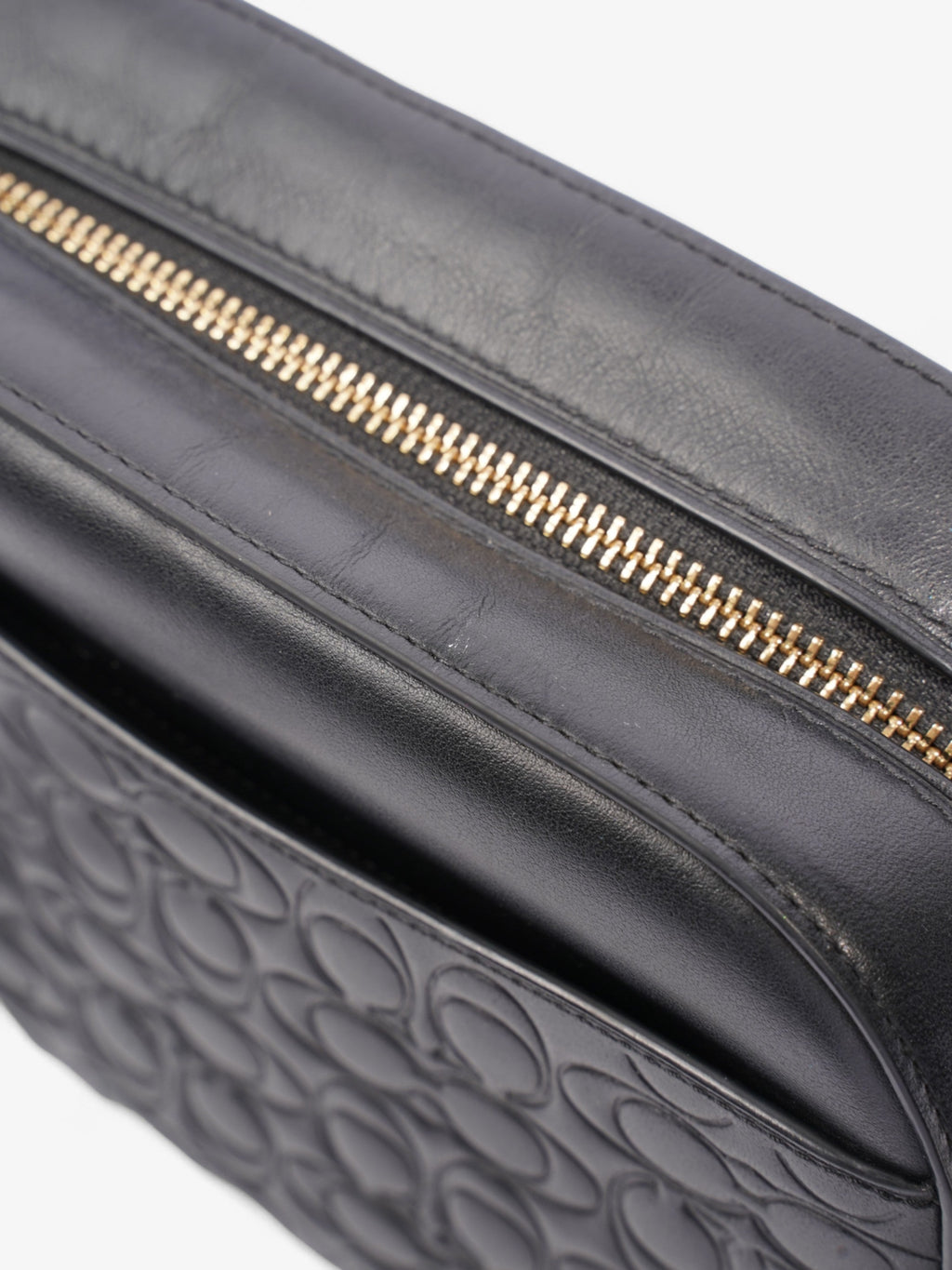 Coach Camera Bag Black Leather
