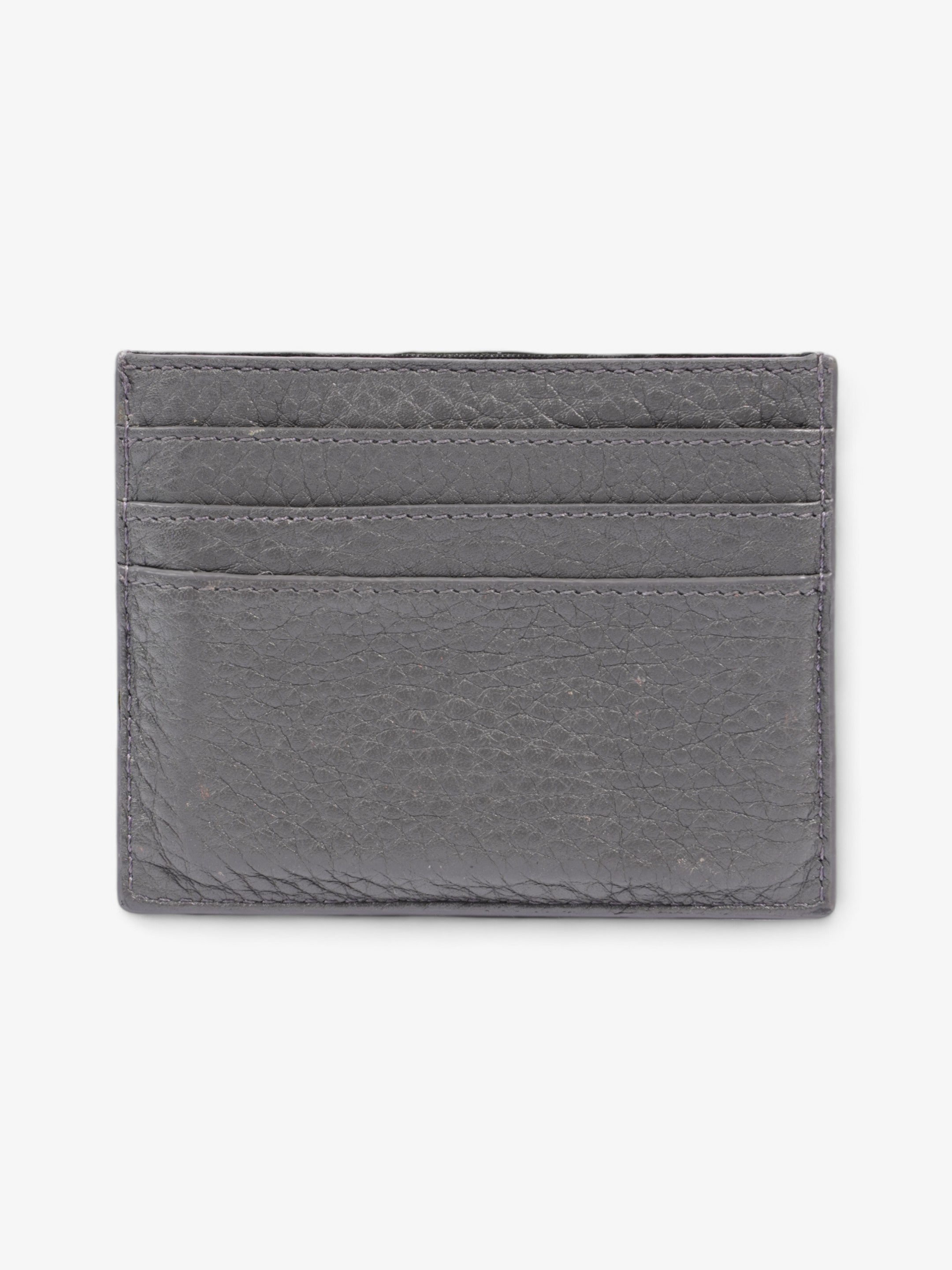Fendi Roma Card Holder Charcoal / White Leather
