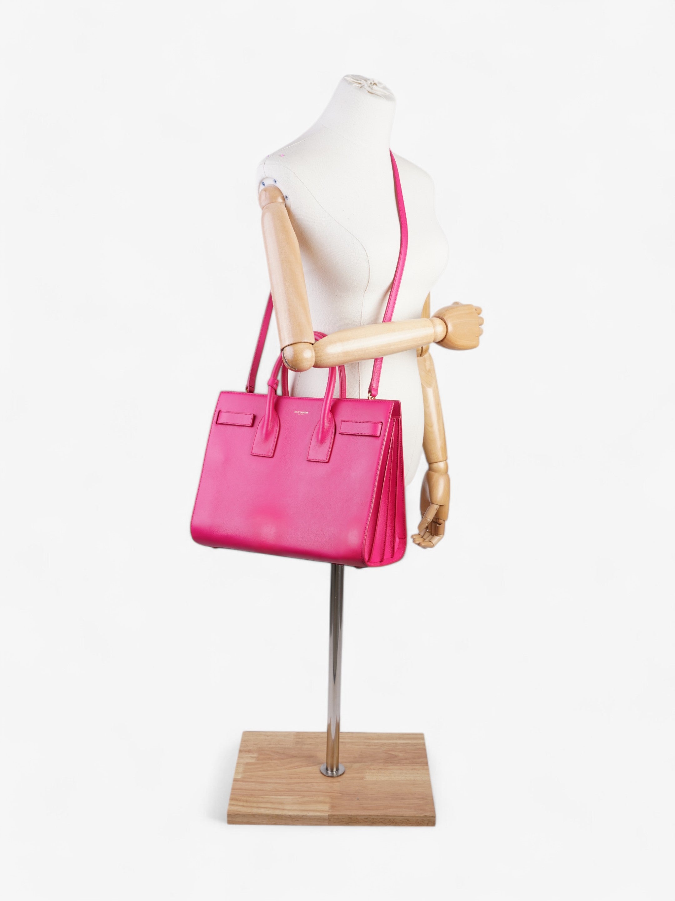 Saint Laurent Sac De Jour Hot Pink Calfskin Leather Small
