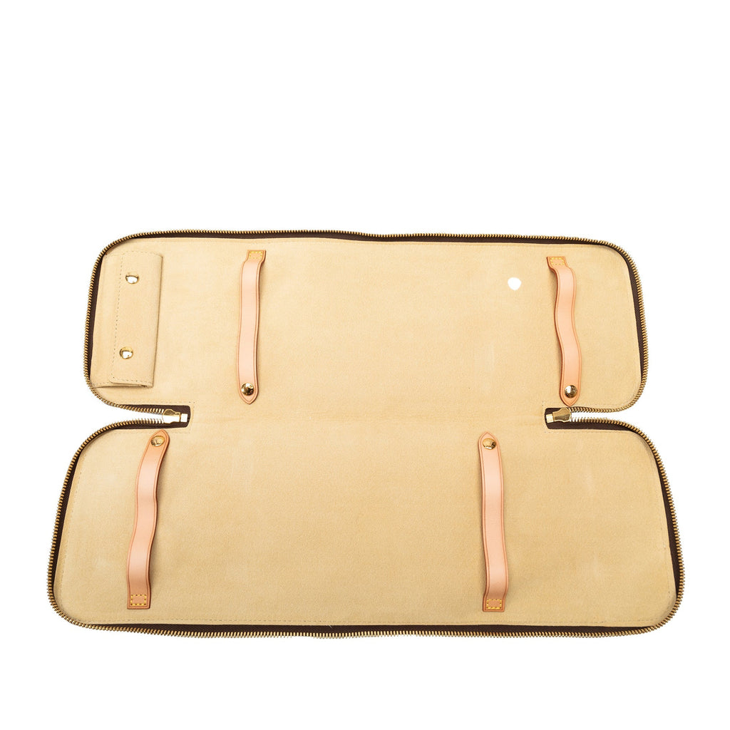Brown Louis Vuitton Monogram Etui 5 Cravat Tie Case