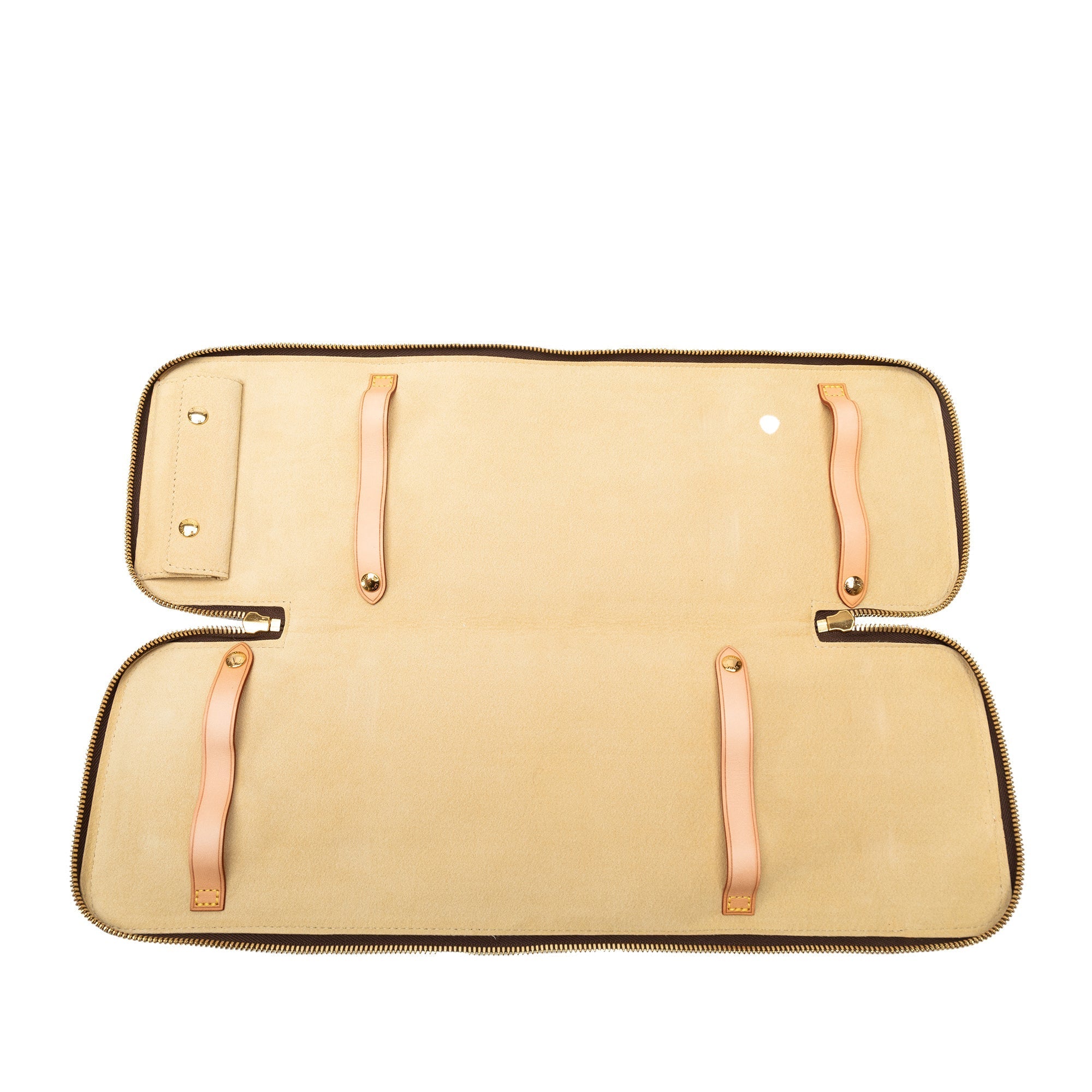 Brown Louis Vuitton Monogram Etui 5 Cravat Tie Case