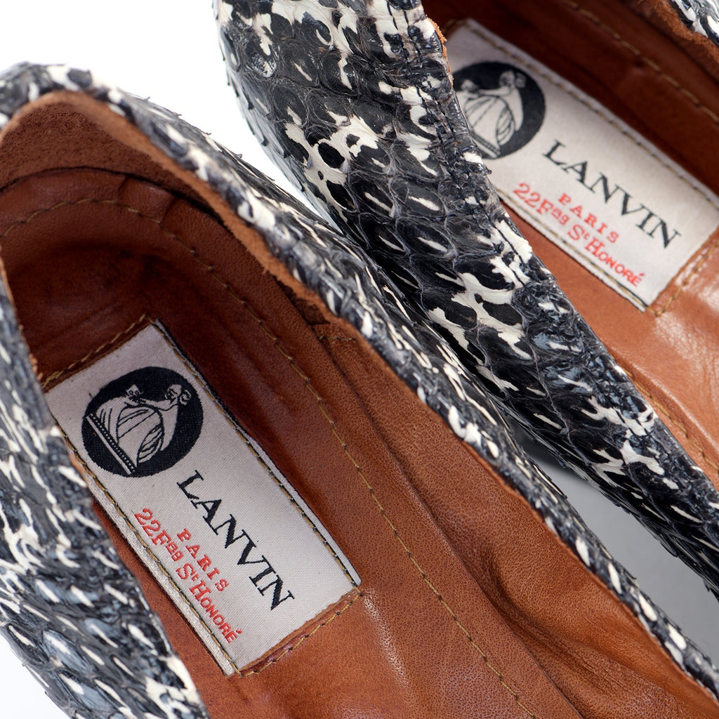 Grey Snakeskin Scrunch Wedges