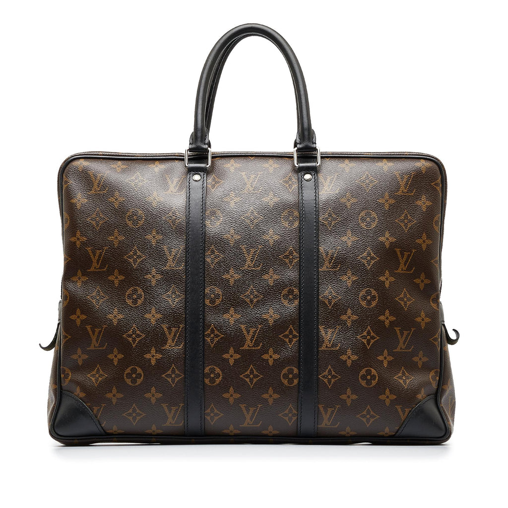 Louis Vuitton Monogram Macassar Porte-Documents Voyage GM