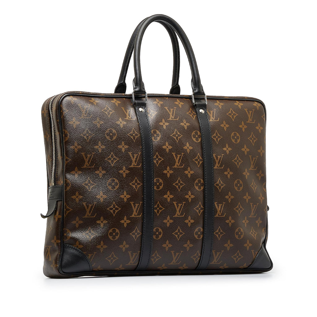 Louis Vuitton Monogram Macassar Porte-Documents Voyage GM