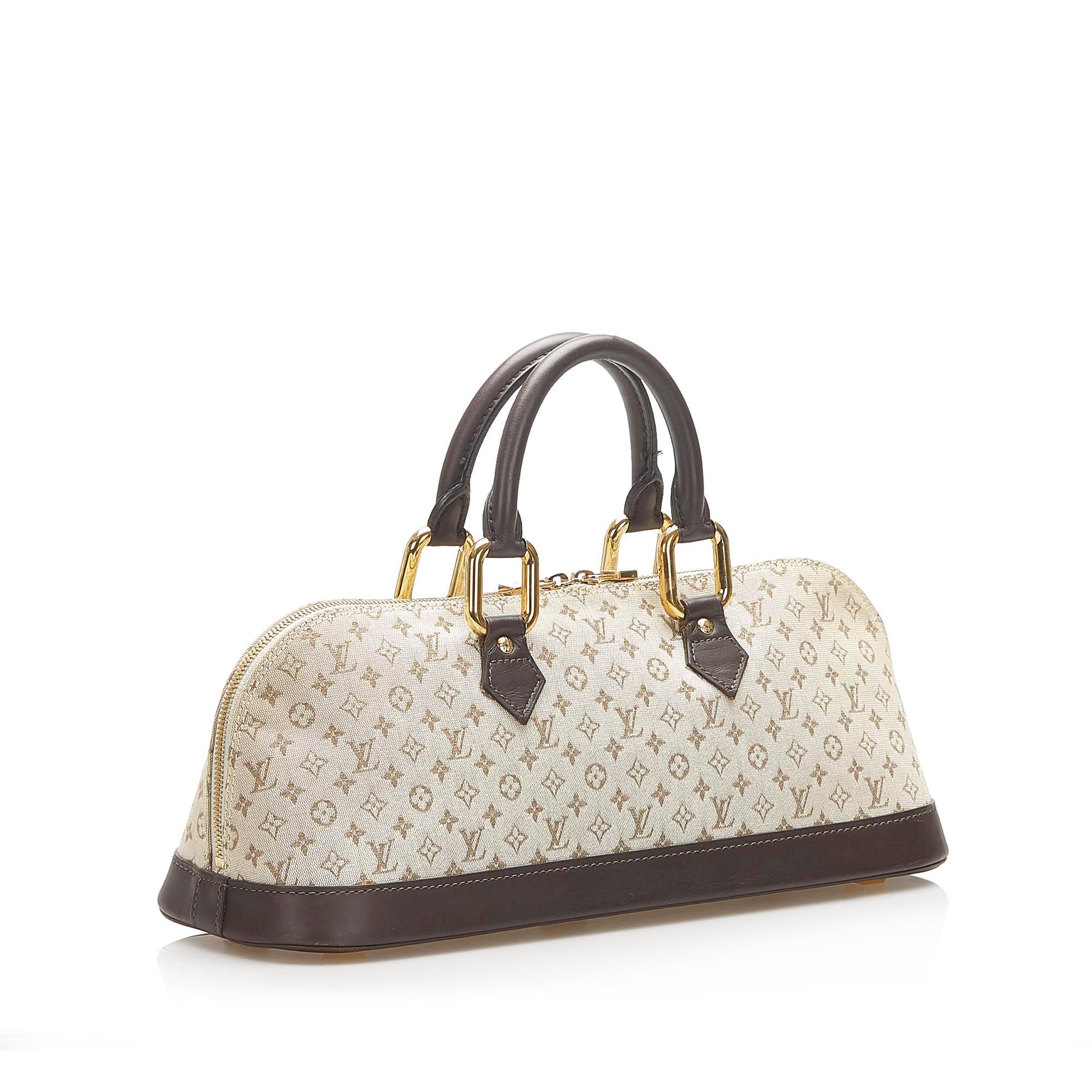 Louis Vuitton Monogram Mini Lin Alma Long Handbag (SHG-16564)