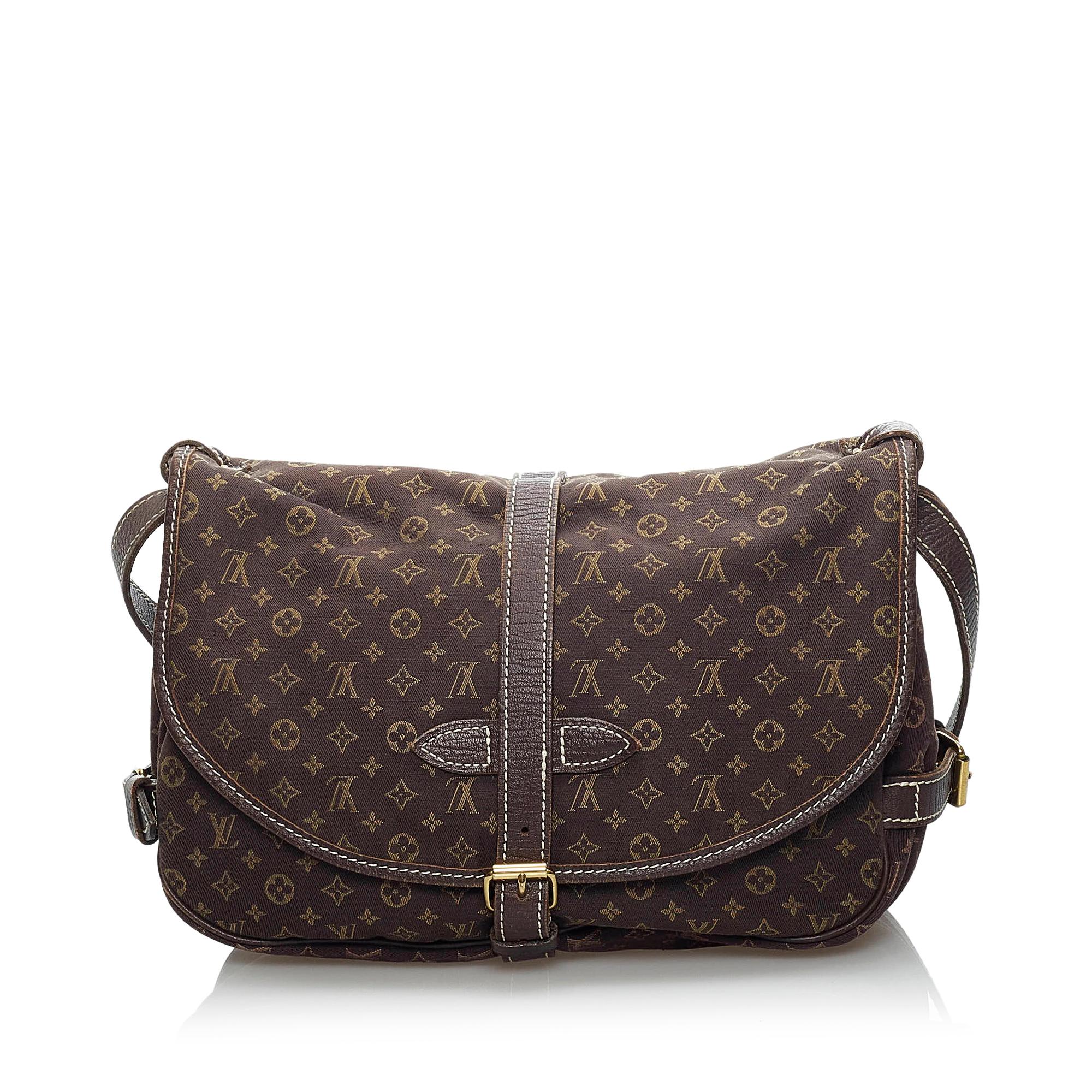 Louis Vuitton Monogram Mini Lin Saumur 30 (SHG-34256)