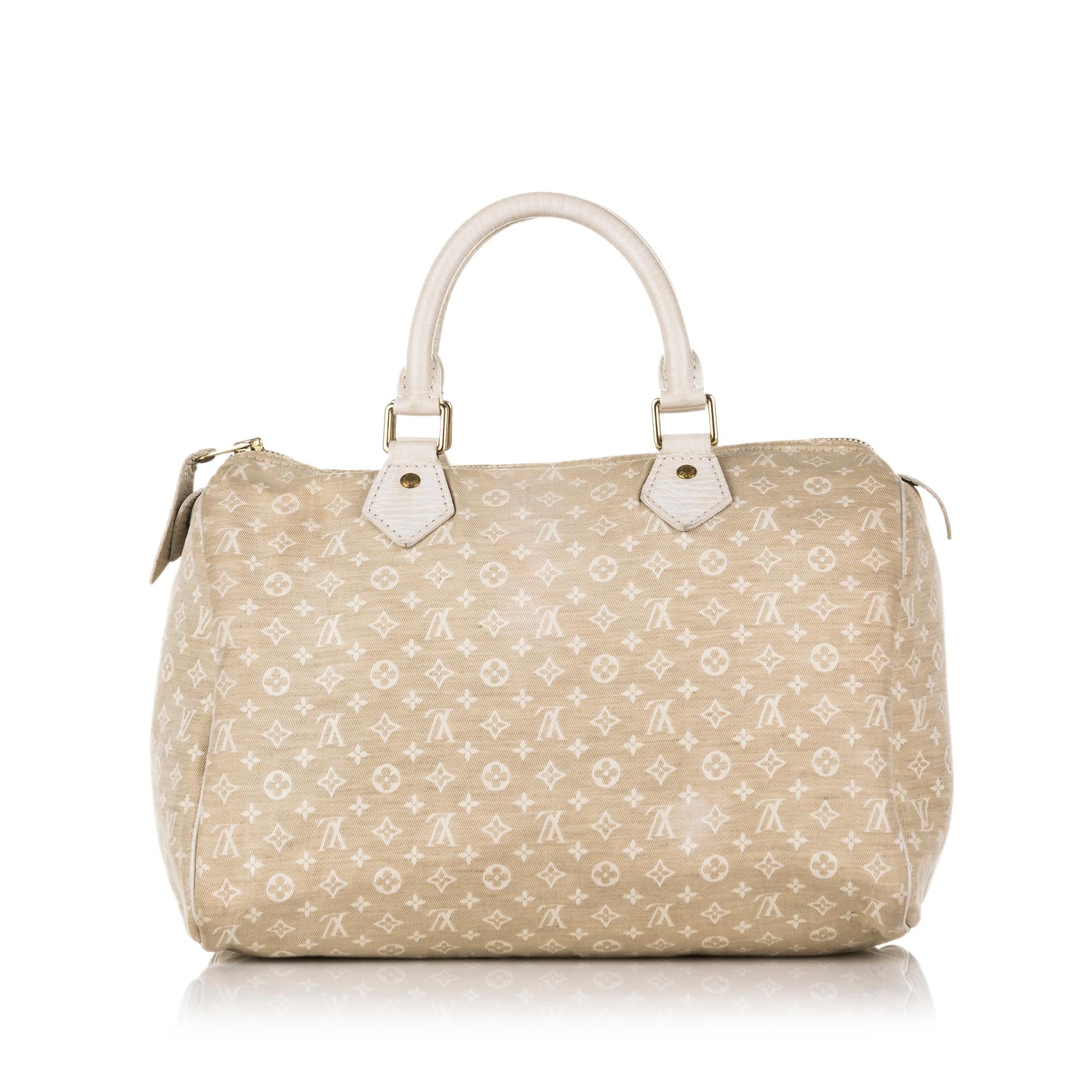 Louis Vuitton Monogram Mini Lin Speedy 30 (SHG-32894)