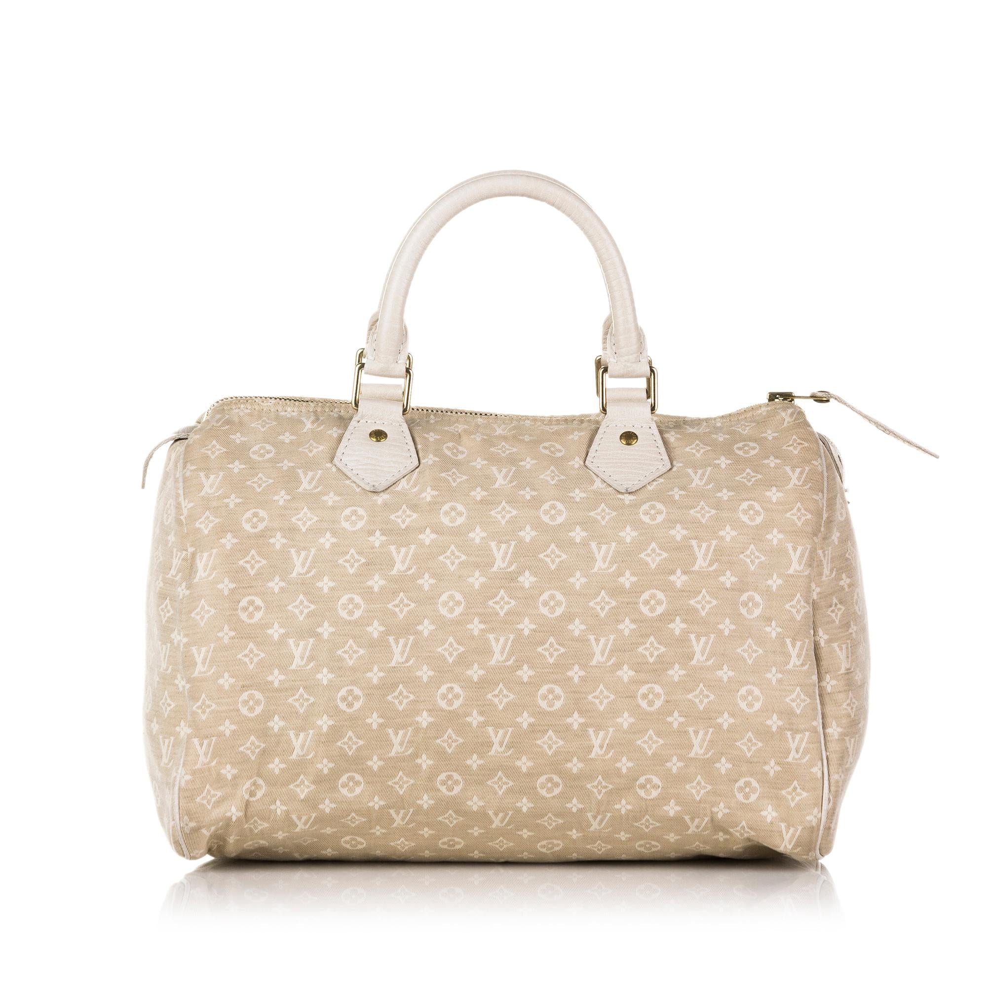 Louis Vuitton Monogram Mini Lin Speedy 30 (SHG-32894)