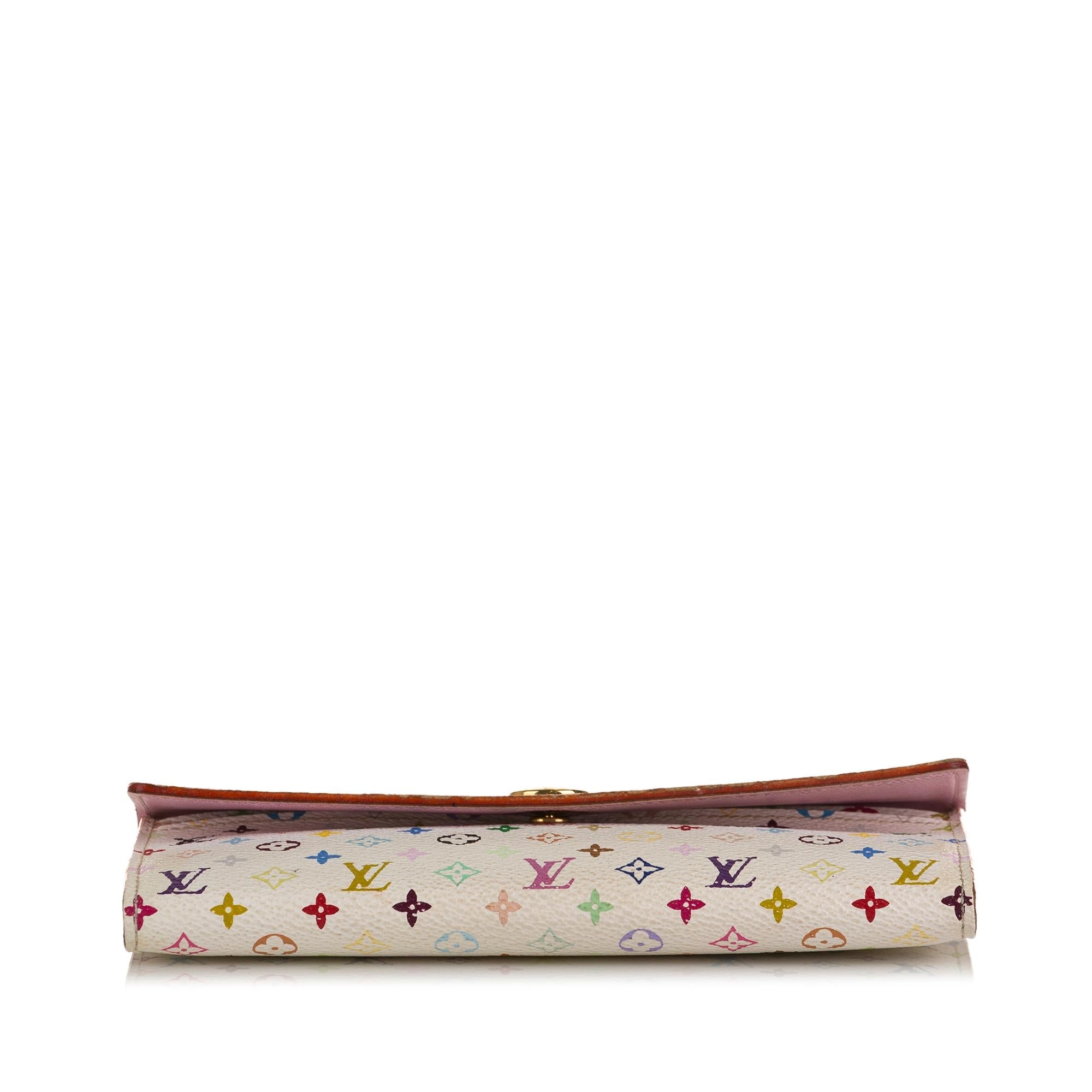 Louis Vuitton Monogram Multicolore Sarah Long Wallet (SHG-y6ePuJ)