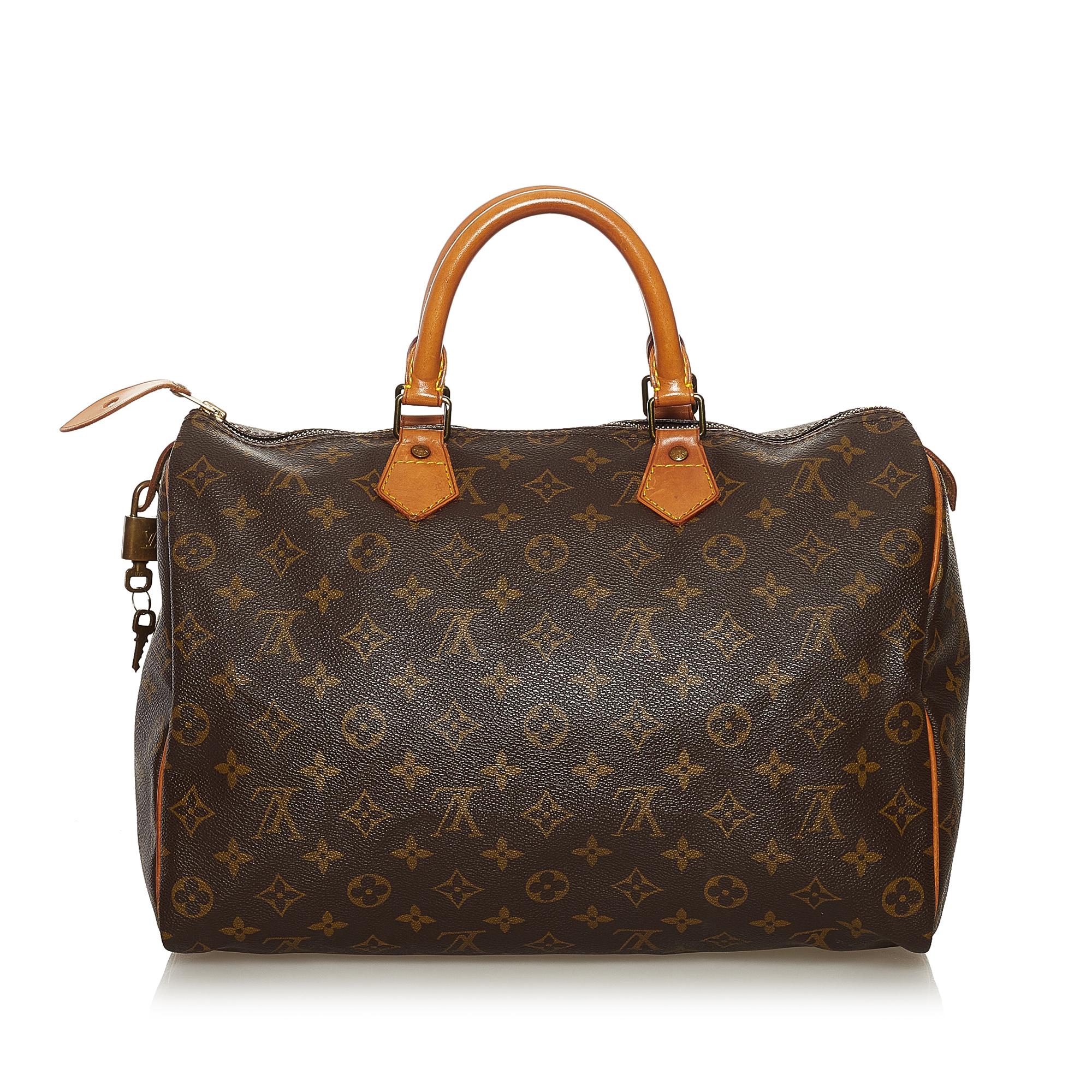 Louis Vuitton Monogram Speedy 35 (SHG-37262)