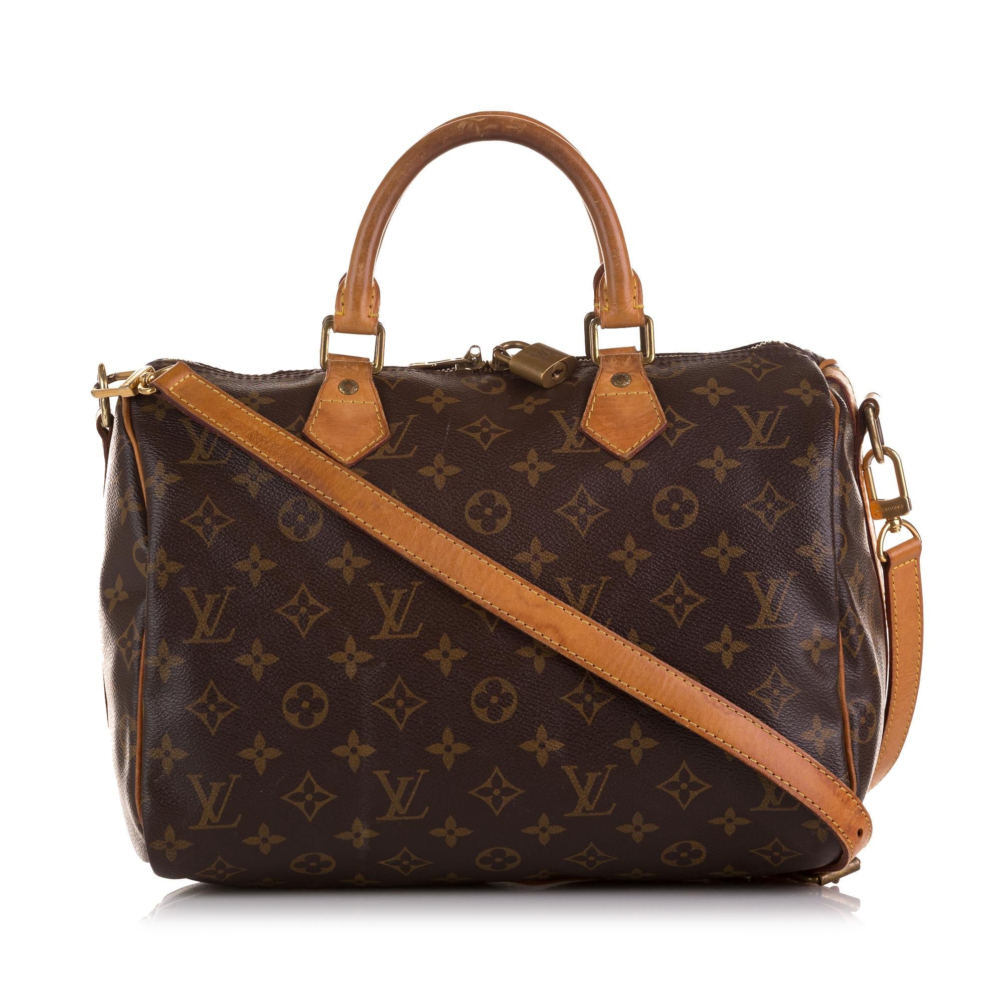 Louis Vuitton Monogram Speedy Bandouliere 30 (SHG-FM2NTm)