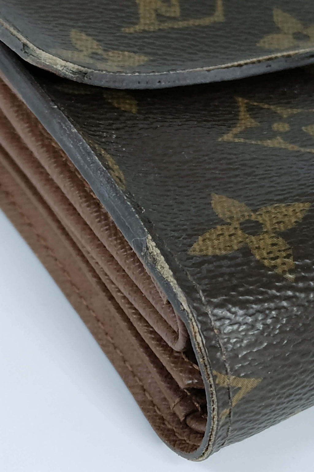 Monogram Travel Wallet Brown