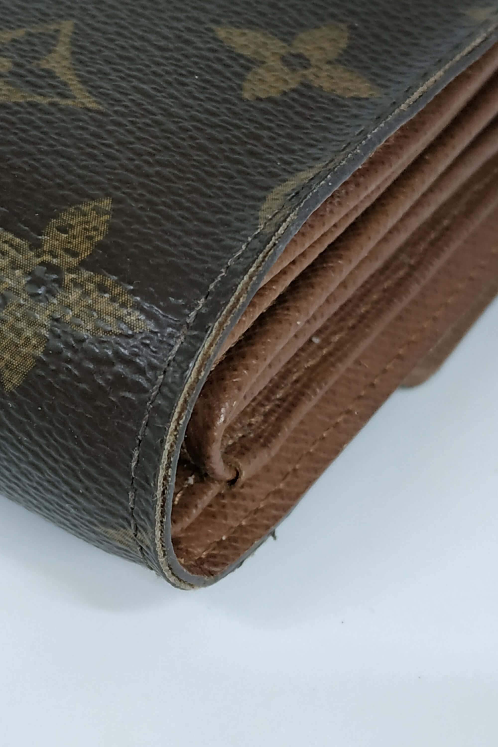 Monogram Travel Wallet Brown