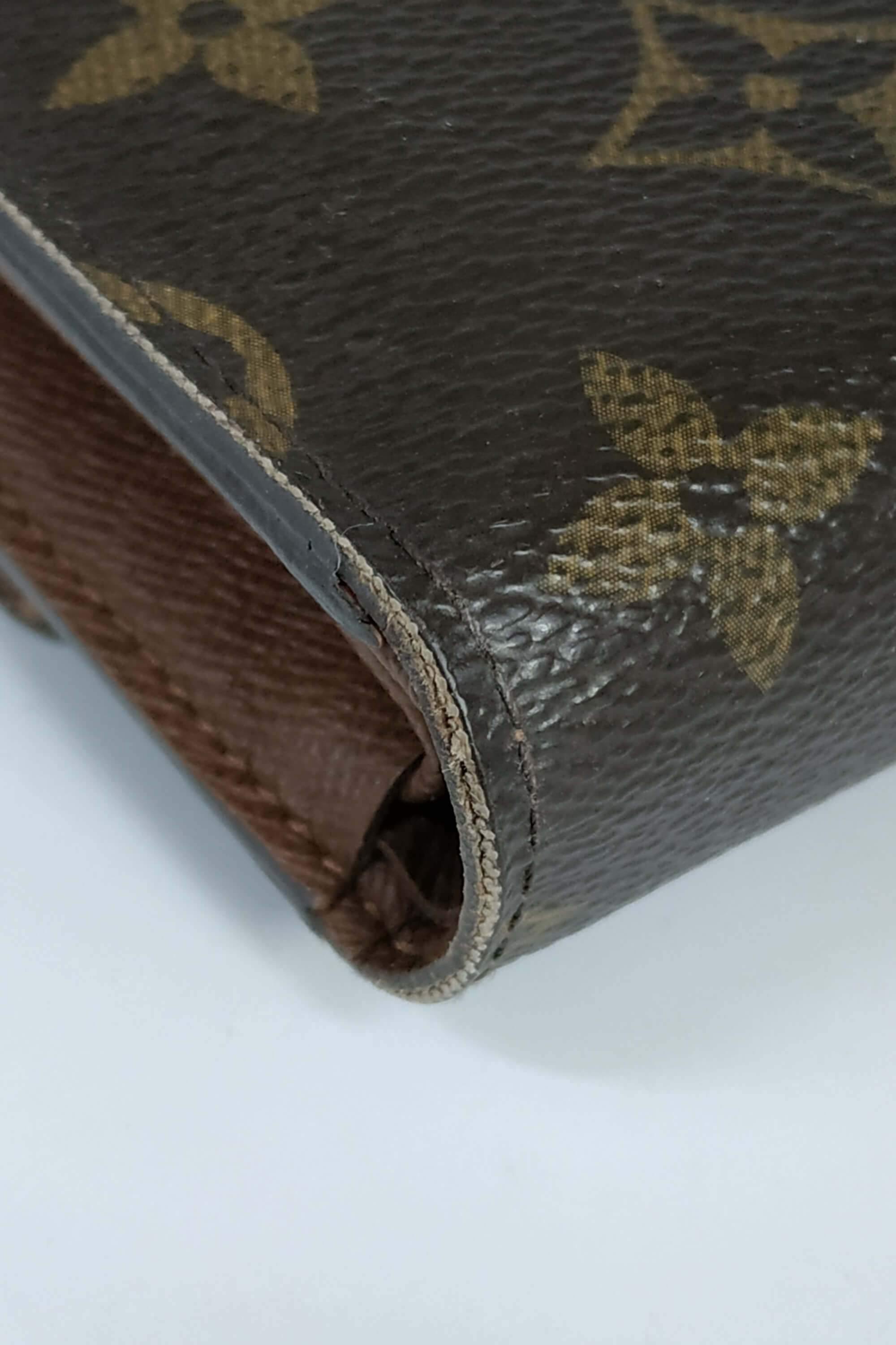 Monogram Travel Wallet Brown