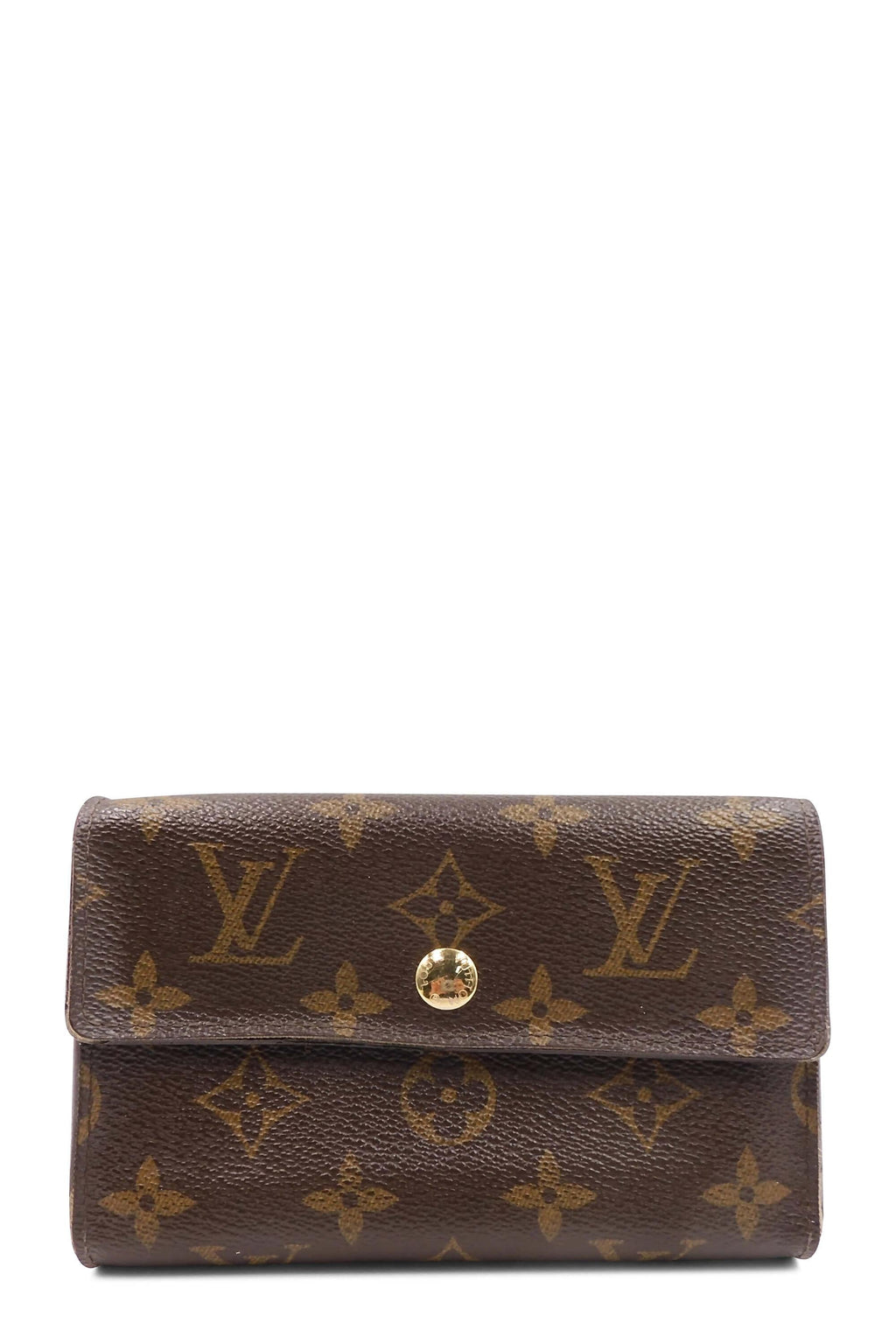 Monogram Travel Wallet Brown