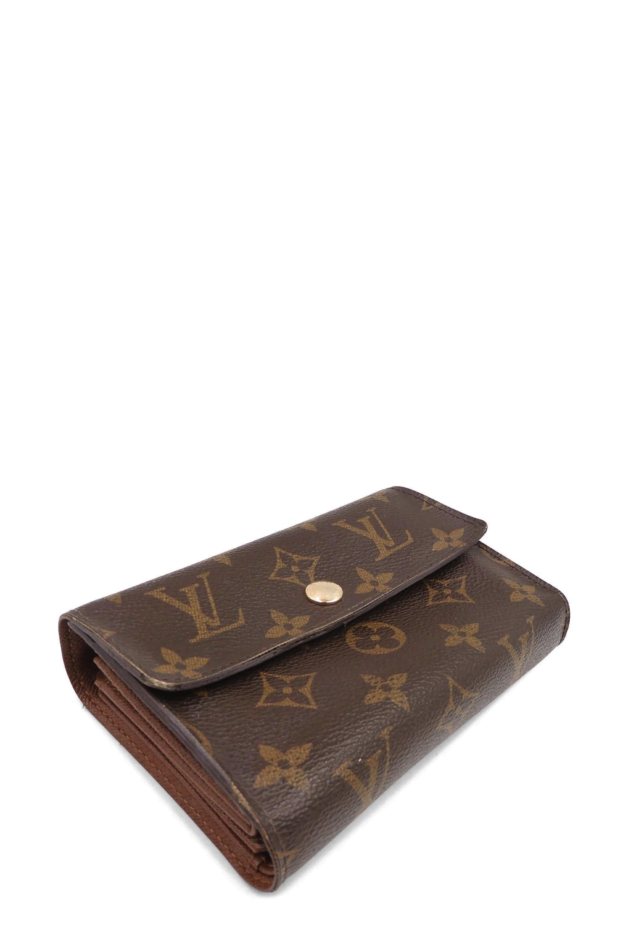 Monogram Travel Wallet Brown