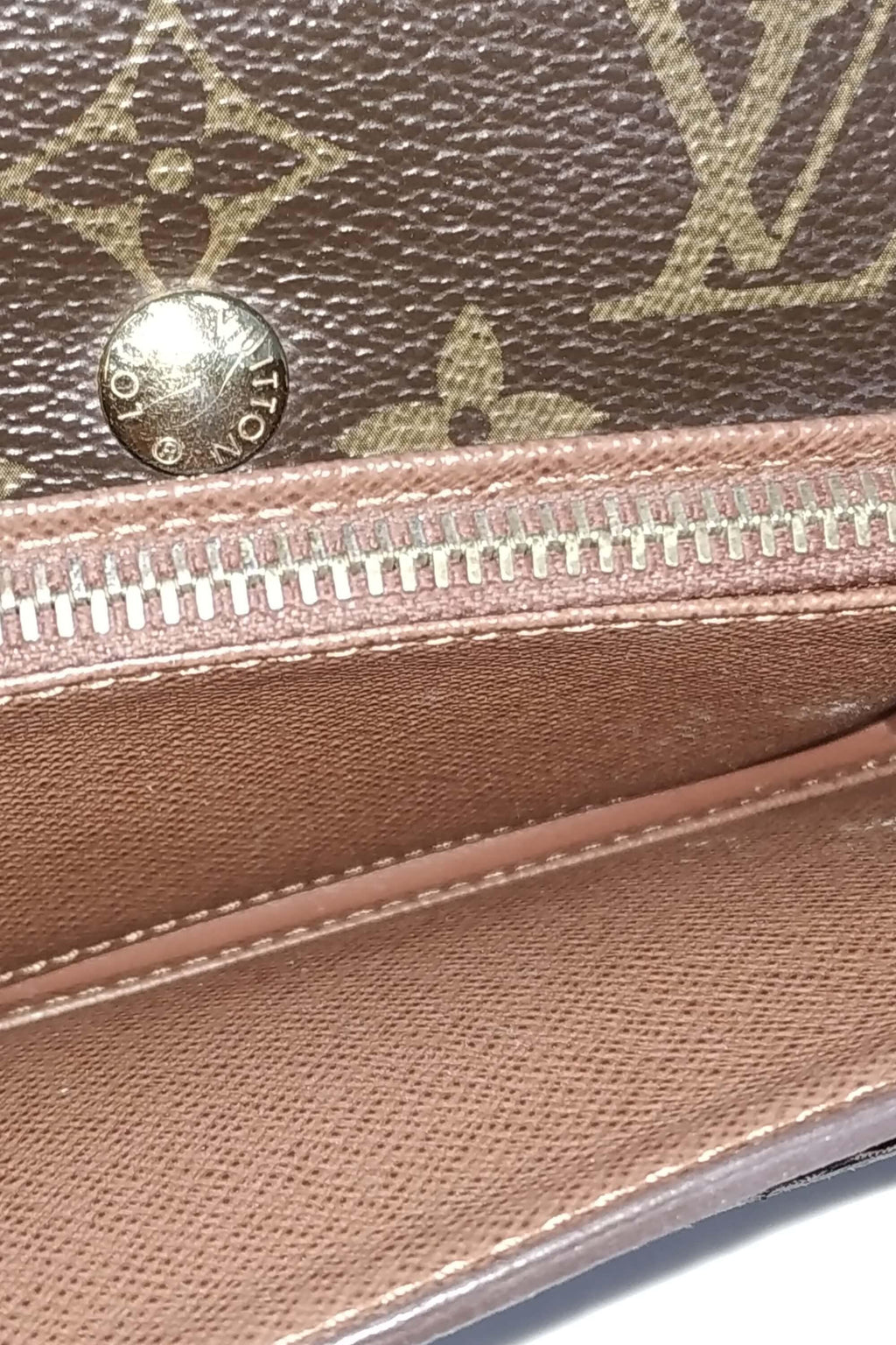 Monogram Travel Wallet Brown