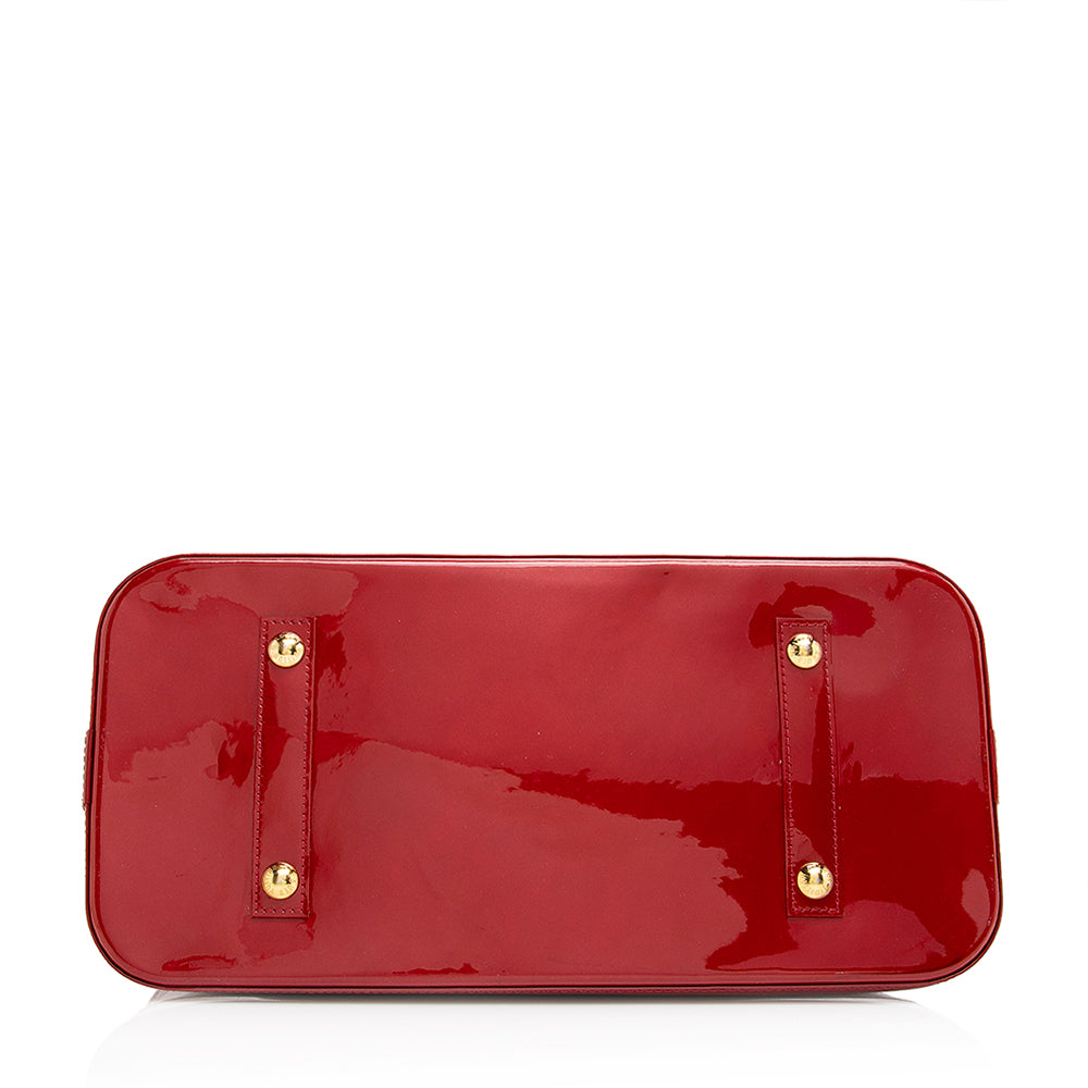 Louis Vuitton Monogram Vernis Alma GM Satchel (SHF-21415)