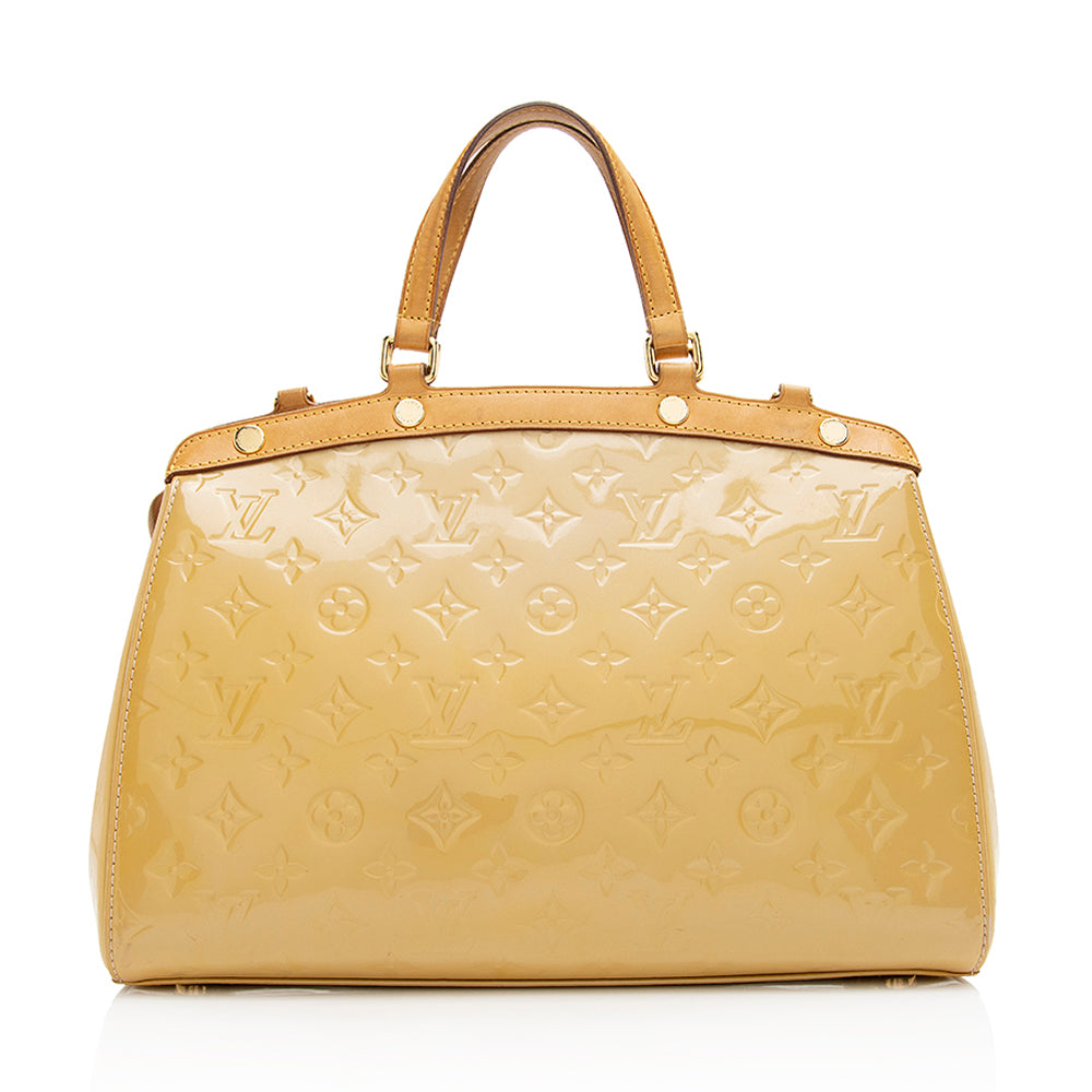 Louis Vuitton Monogram Vernis Brea MM Satchel (SHF-21419)