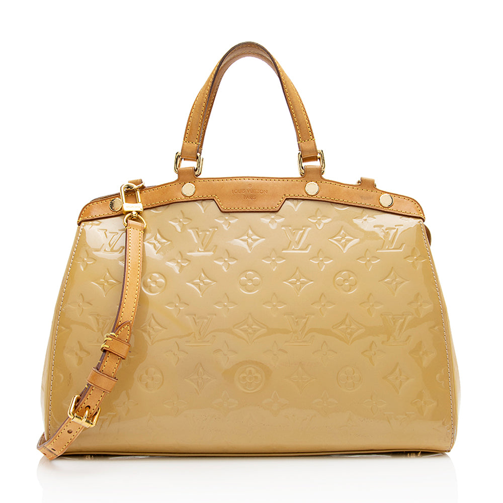 Louis Vuitton Monogram Vernis Brea MM Satchel (SHF-21419)