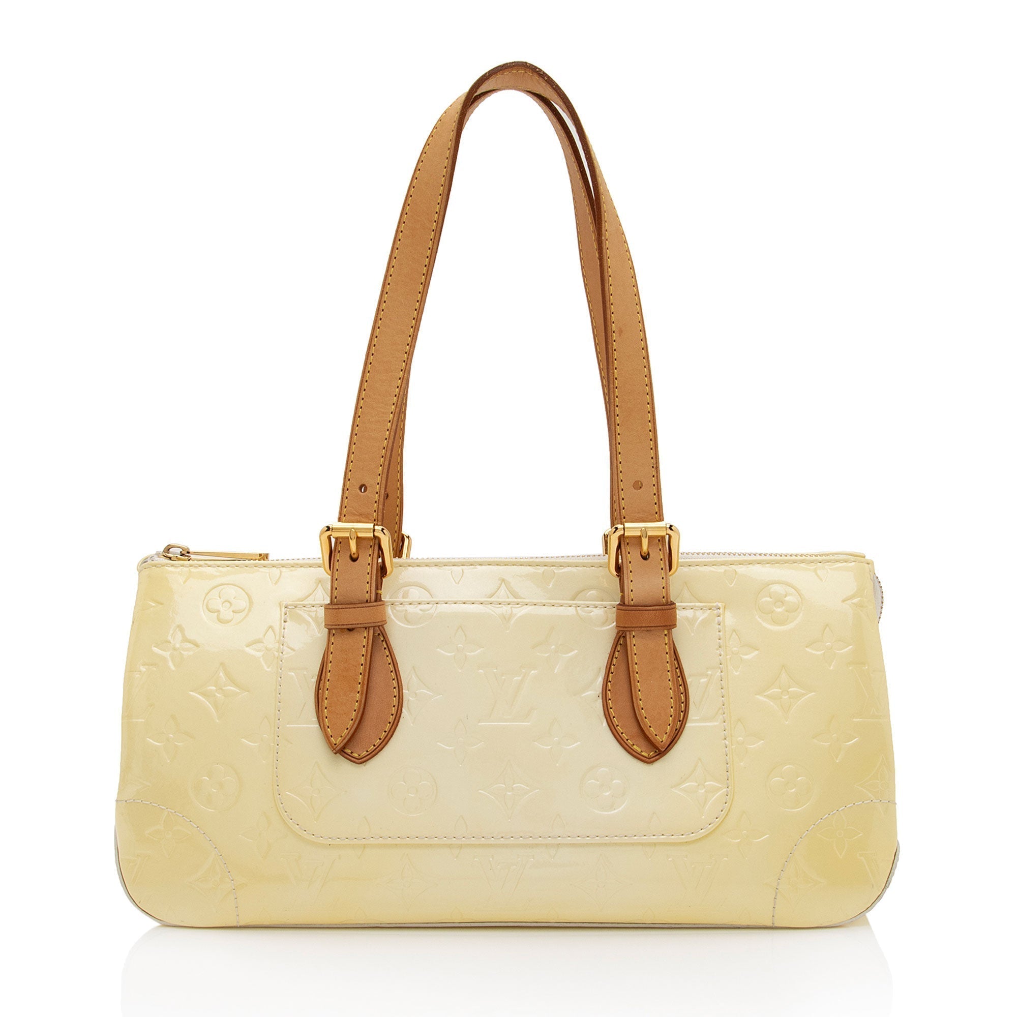 Louis Vuitton Monogram Vernis Rosewood Satchel (SHF-2DP8kl)