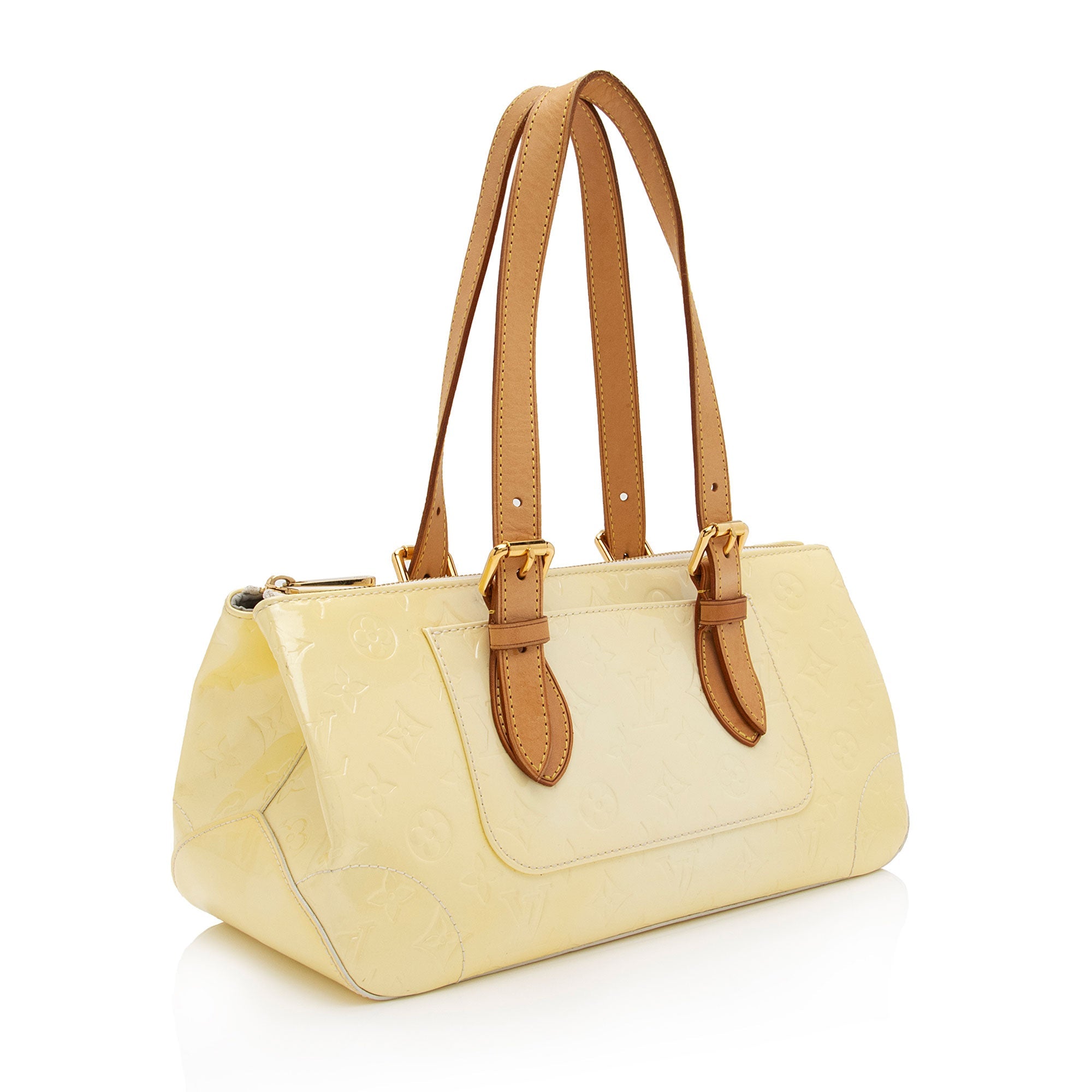 Louis Vuitton Monogram Vernis Rosewood Satchel (SHF-2DP8kl)