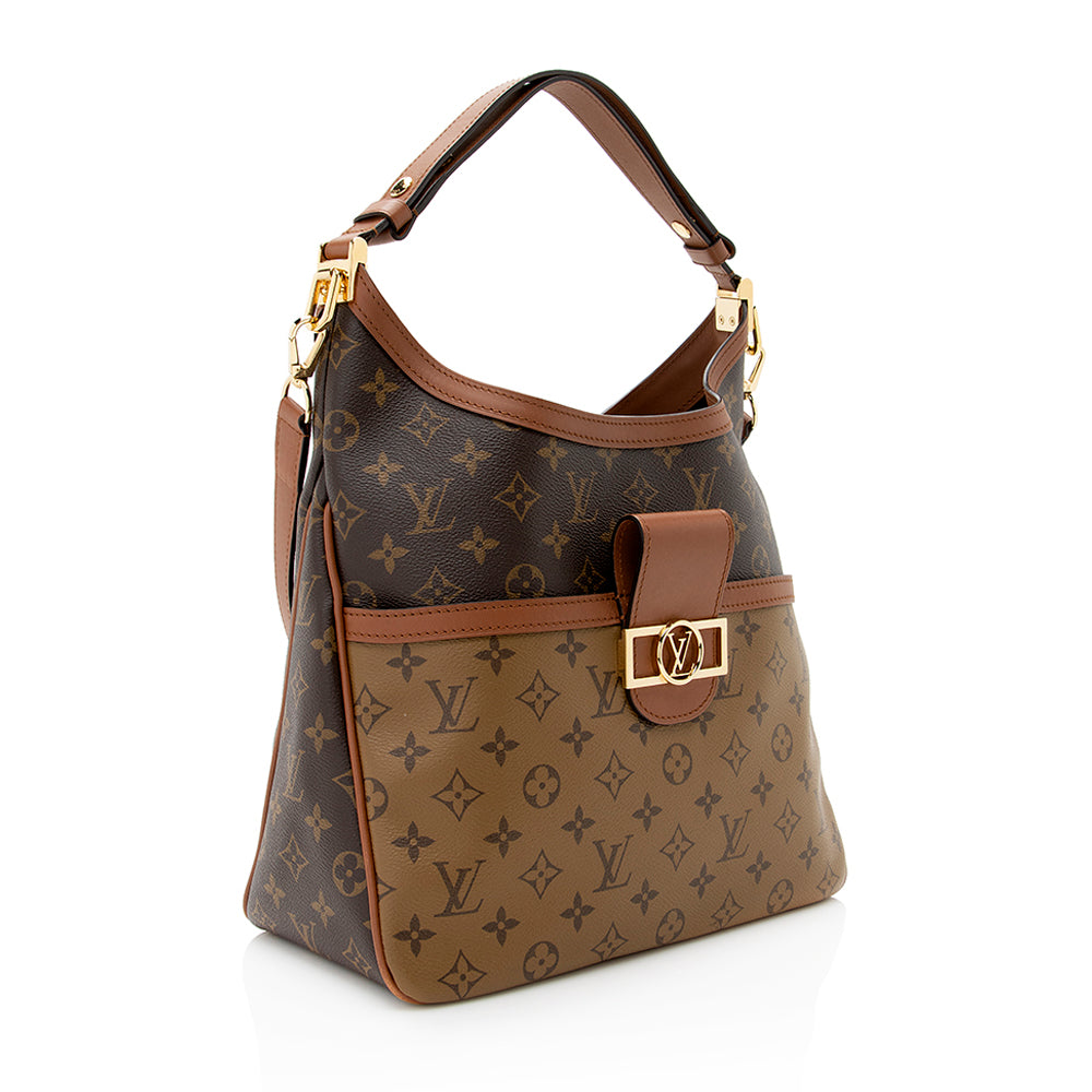 Louis Vuitton Reverse Monogram Dauphine MM Hobo (SHF-21159)