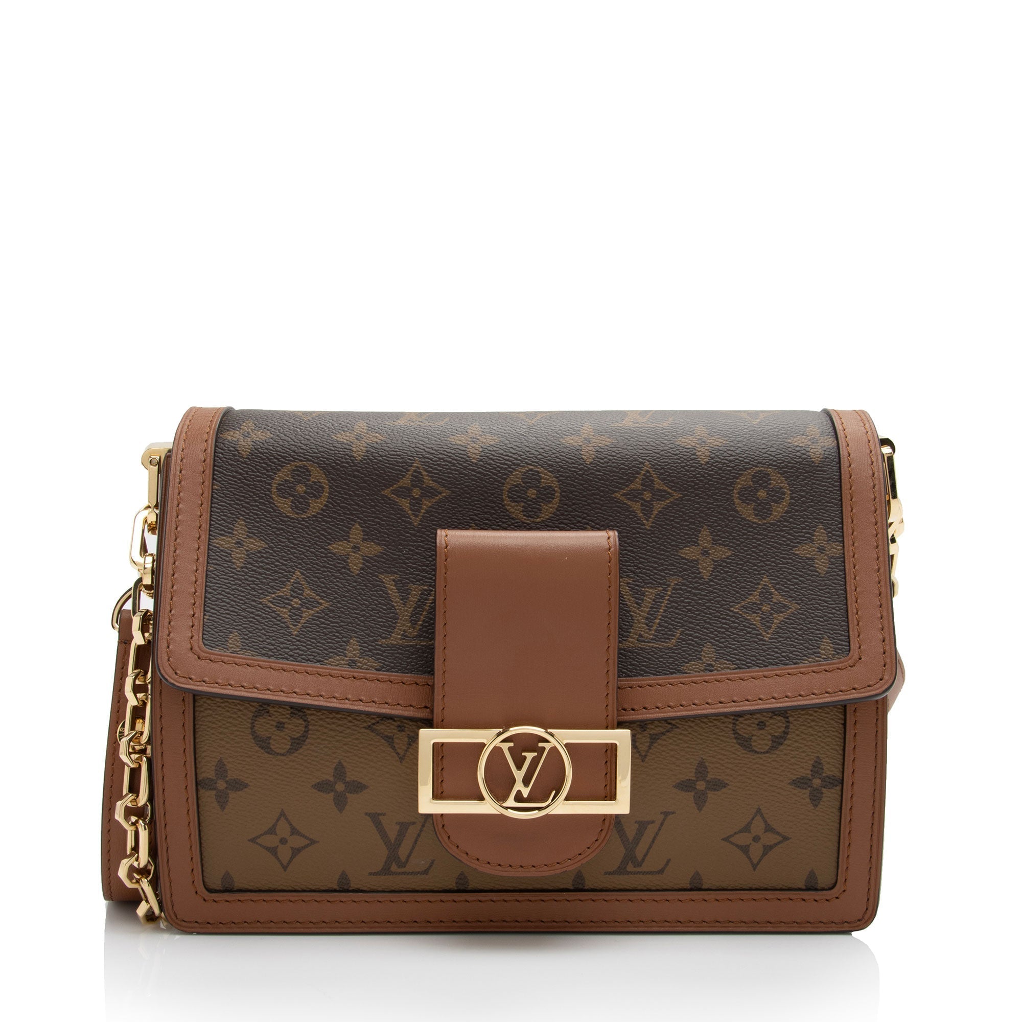 Louis Vuitton Reverse Monogram Dauphine MM Shoulder Bag (SHF-ioa83y)