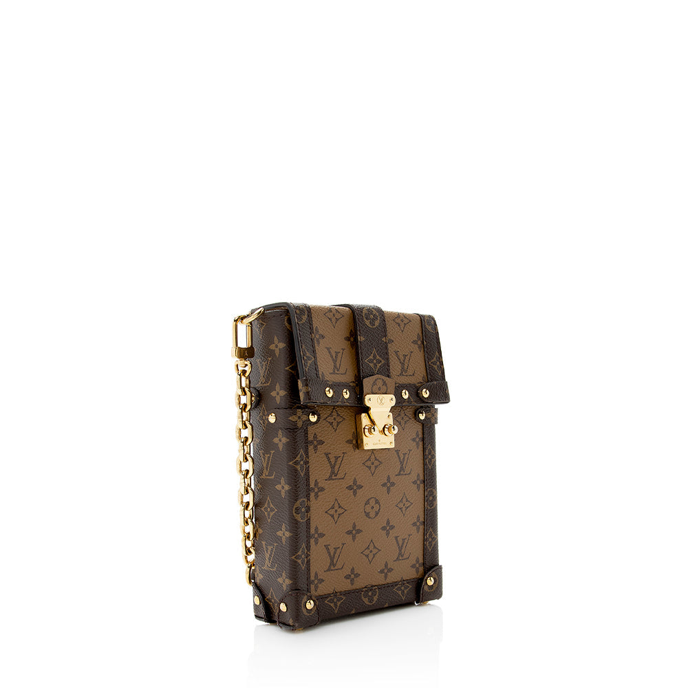 Louis Vuitton Reverse Monogram Pochette Trunk Vertical Shoulder Bag (SHF-21883)