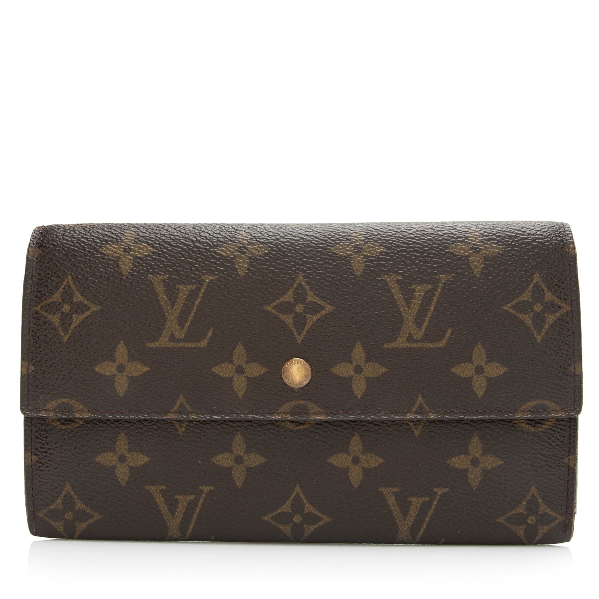Louis Vuitton Vintage Monogram Canvas Porte Tresor International Wallet (SHF-VIGaP0)