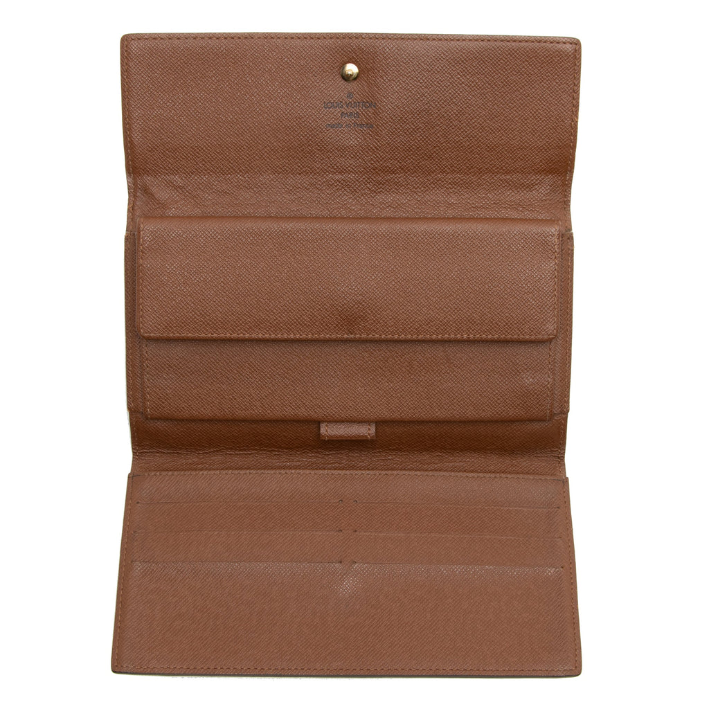 Louis Vuitton Vintage Monogram Canvas Porte Tresor International Wallet (SHF-VIGaP0)